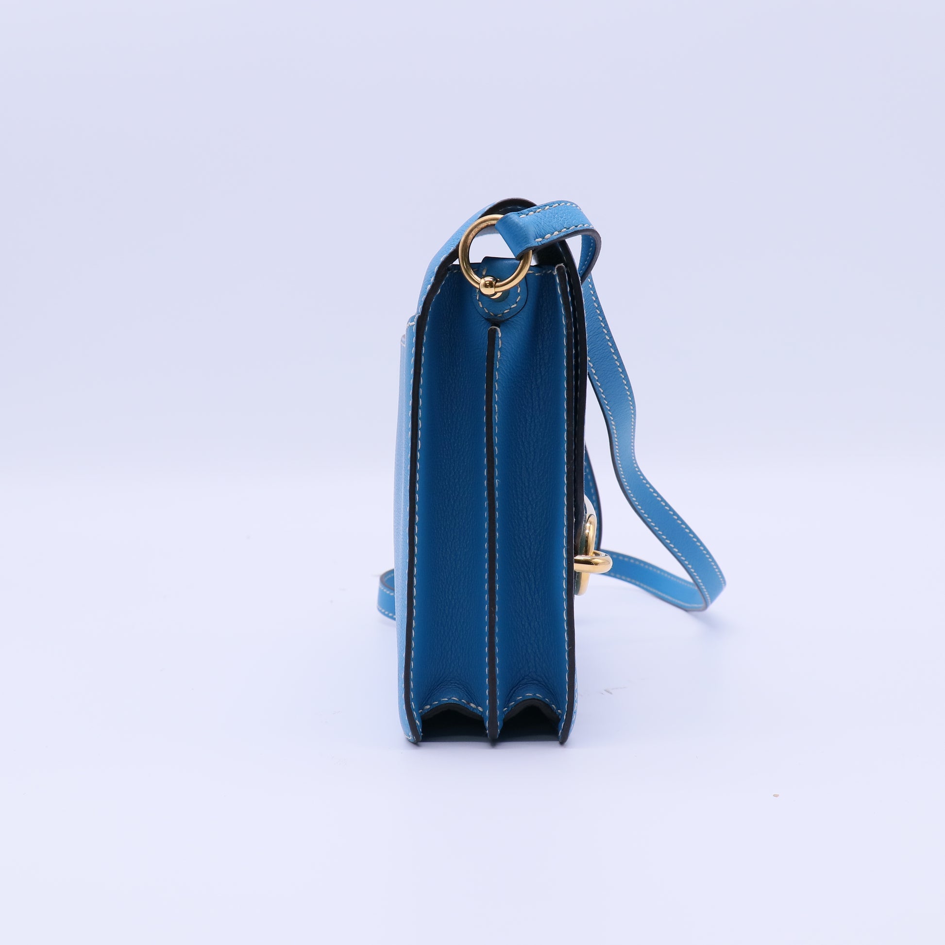 Hermes Grain d'H Sac Roulis 23 Bleu De Galice twins B22025