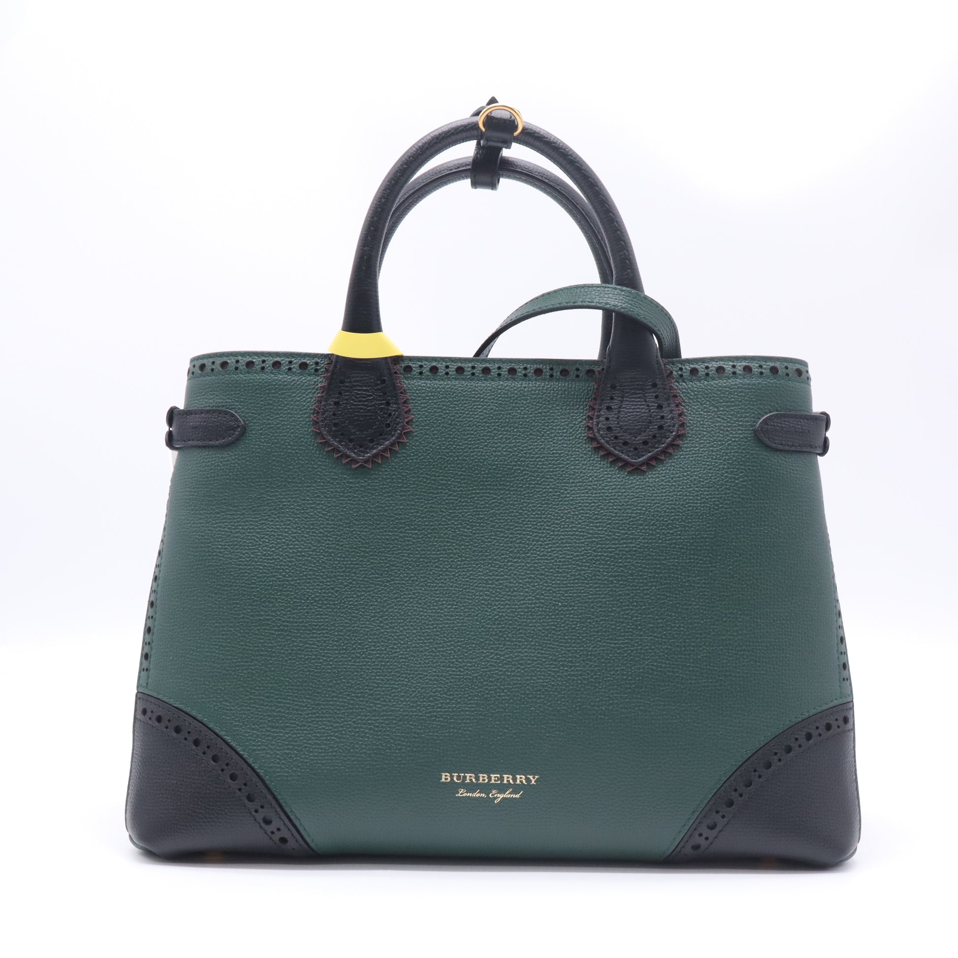 Burberry Brogues Banner Tote Leather and House Check Twins B23384