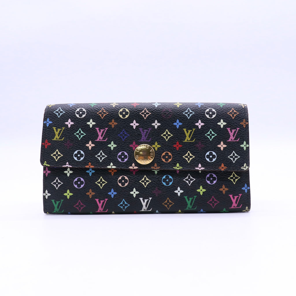 Monogram Multicolor Sarah Wallet Black Grenade Twins LDJ3688