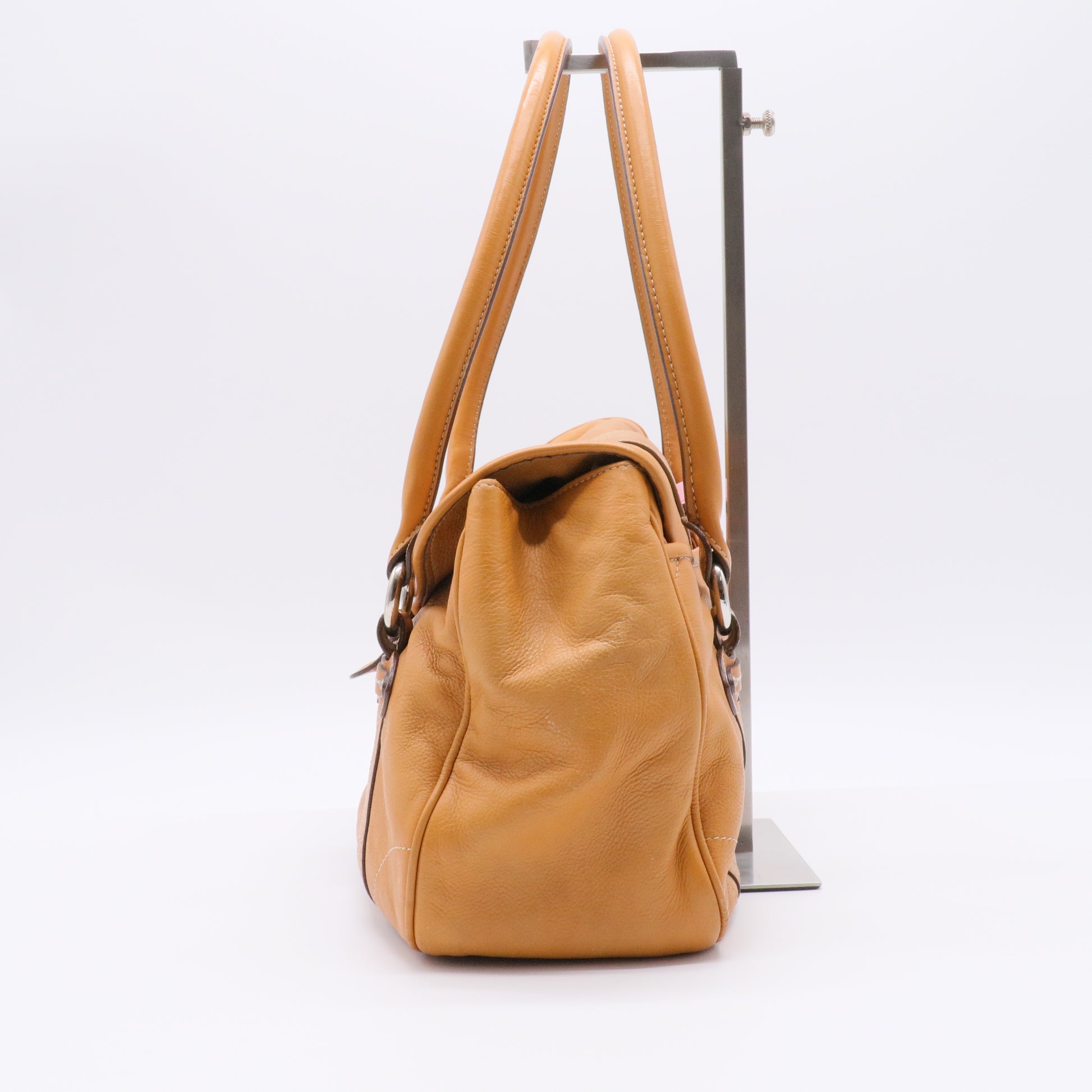 Vintage CD Flap Shoulder Bag Leather twins