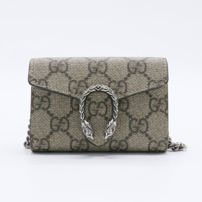 Dionysus Chain Coin Purse GG Coated Canvas