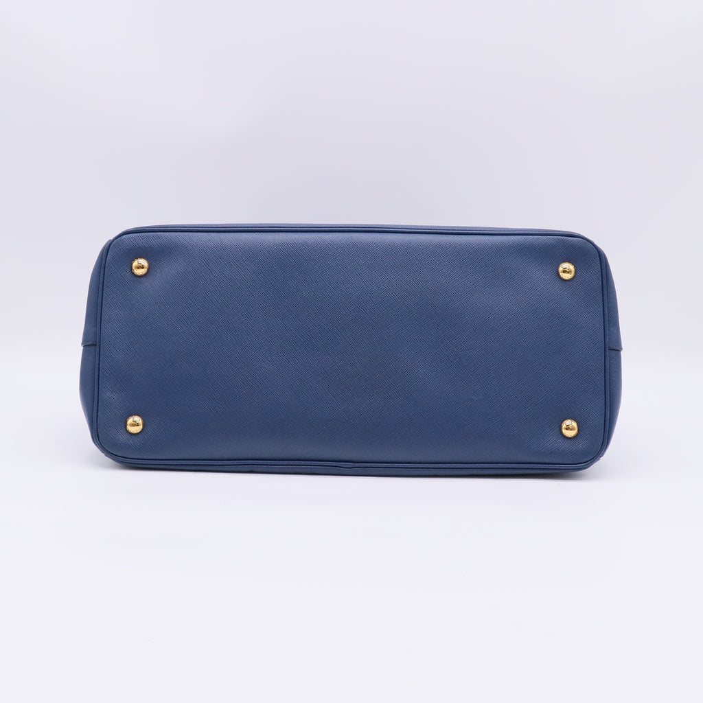 Blue Saffiano Leather Large Gardener's Tote B23308