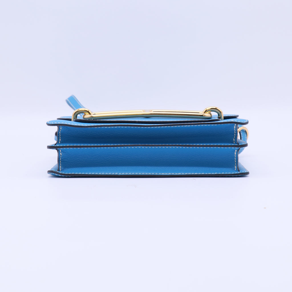 Hermes Grain d'H Sac Roulis 23 Bleu De Galice twins B22025