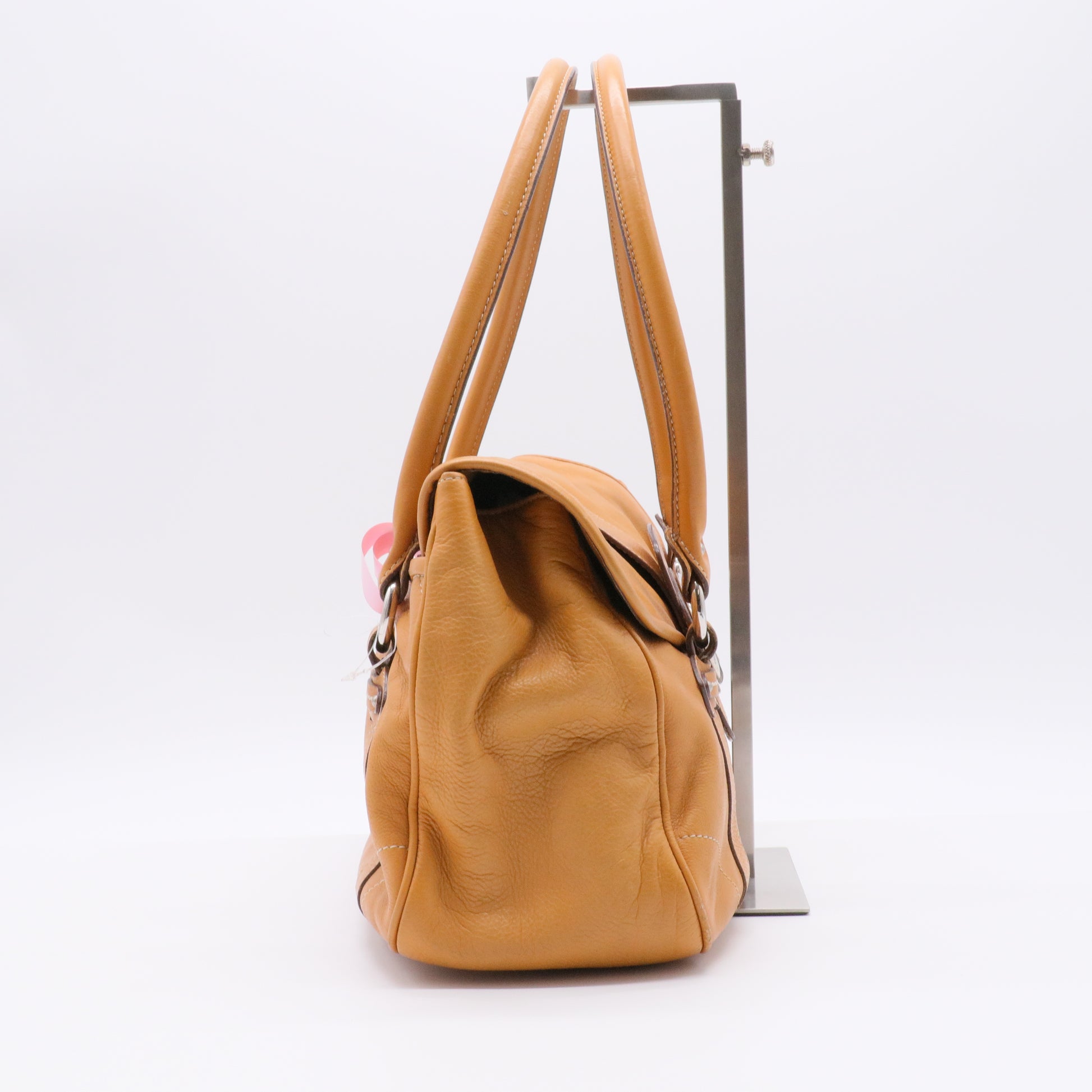 Vintage CD Flap Shoulder Bag Leather twins