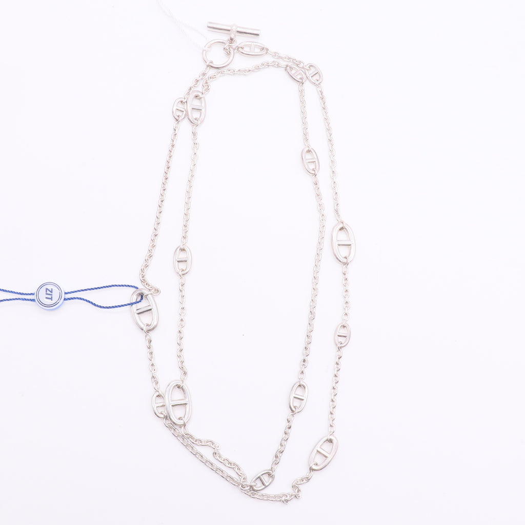 Hermes  Sterling Silver Farandole Necklace twins