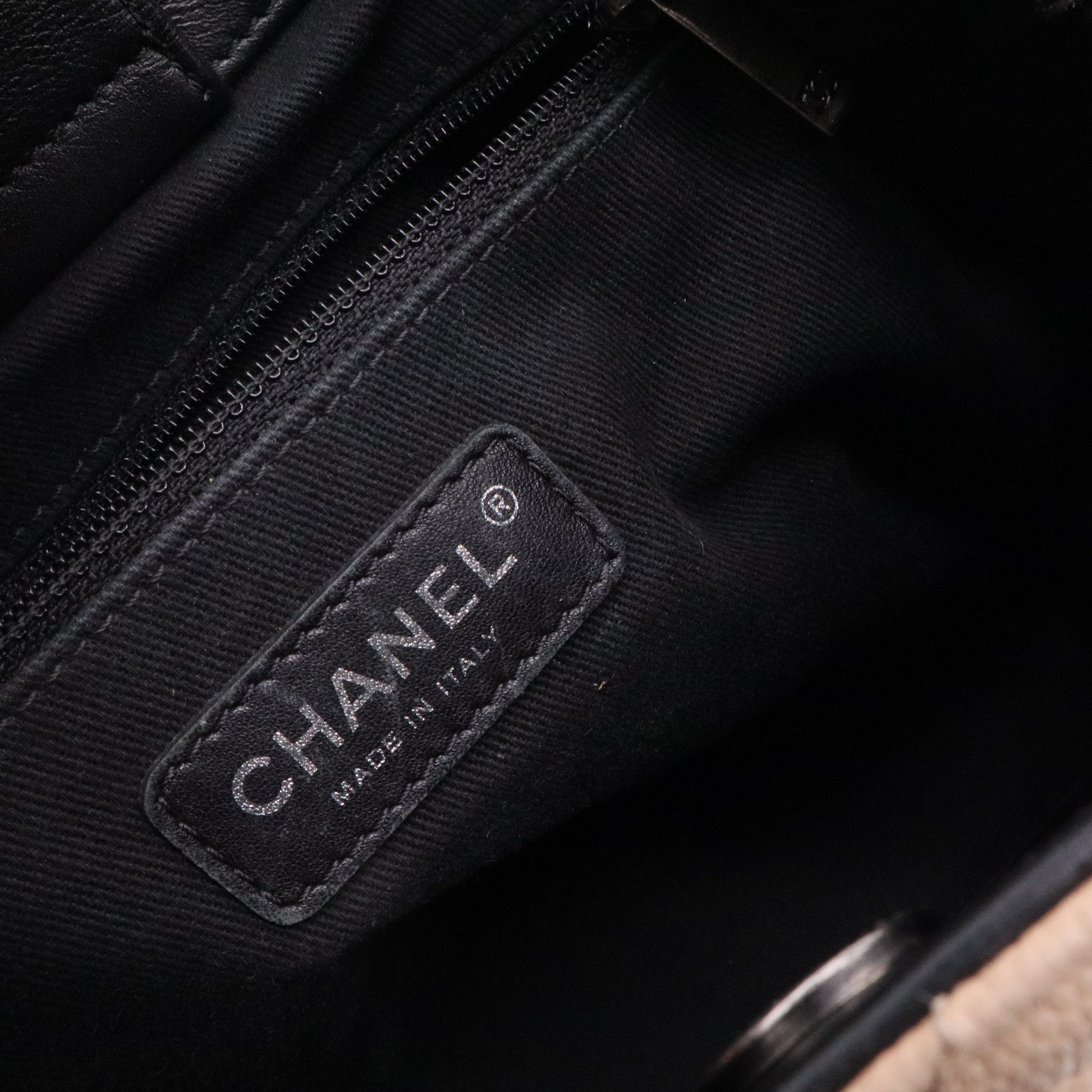 Chanel  Caviar Quilted Medium CC Bucket Bag Beige twins