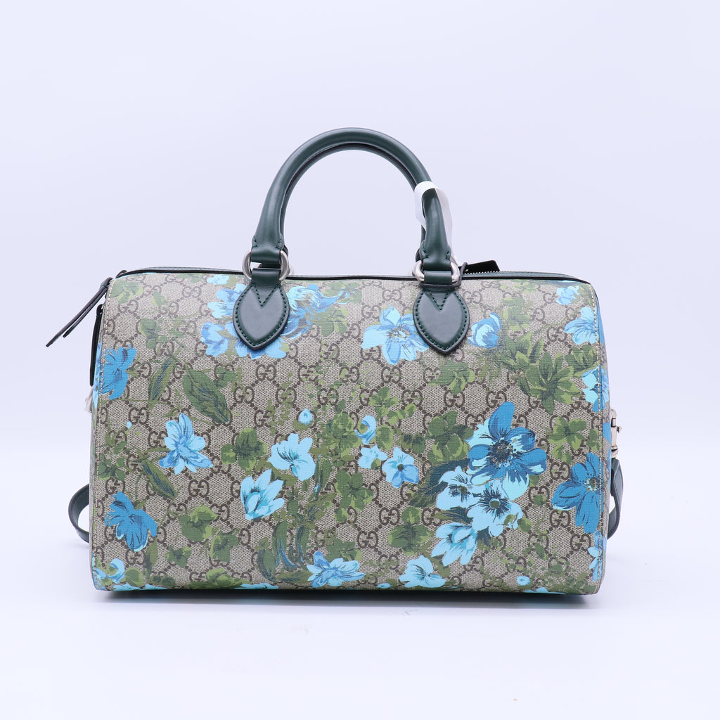 Gucci Boston Handbag Multicolor GG Supreme Canvas & Embroidery