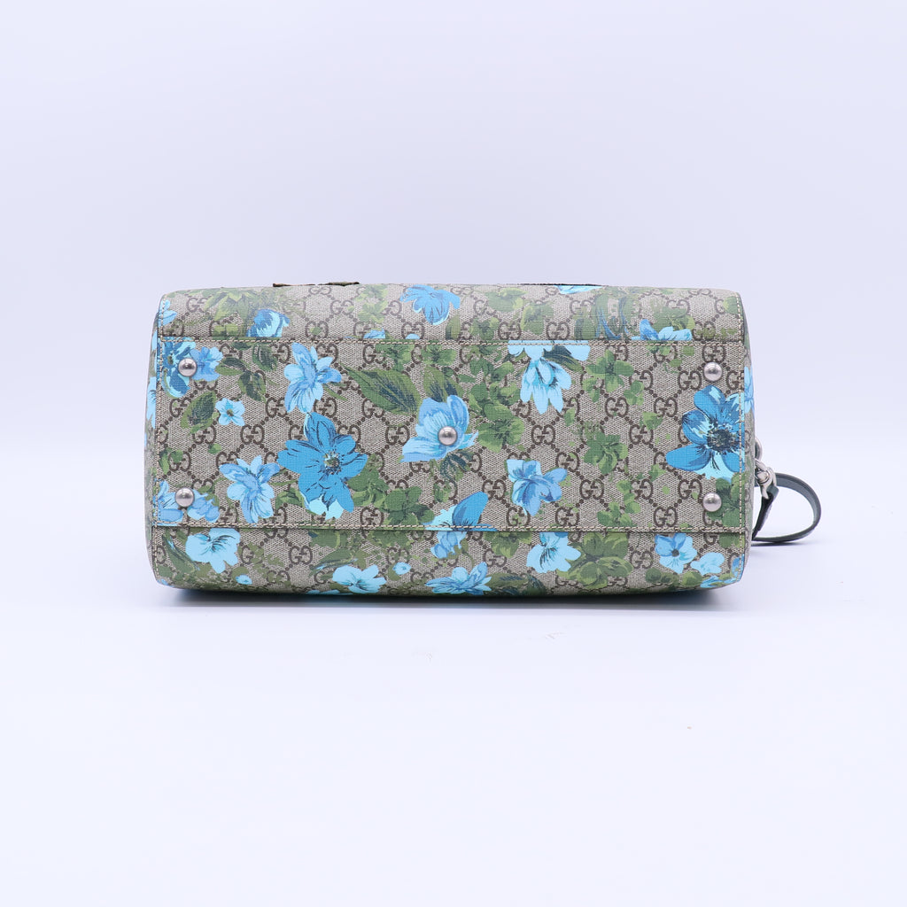 Gucci Boston Handbag Multicolor GG Supreme Canvas & Embroidery