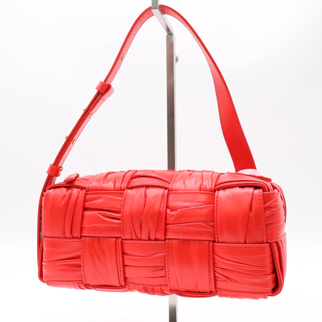 Cassette Crossbody Bag Maxi Intrecciato Plisse Leather  twins LDJ4999