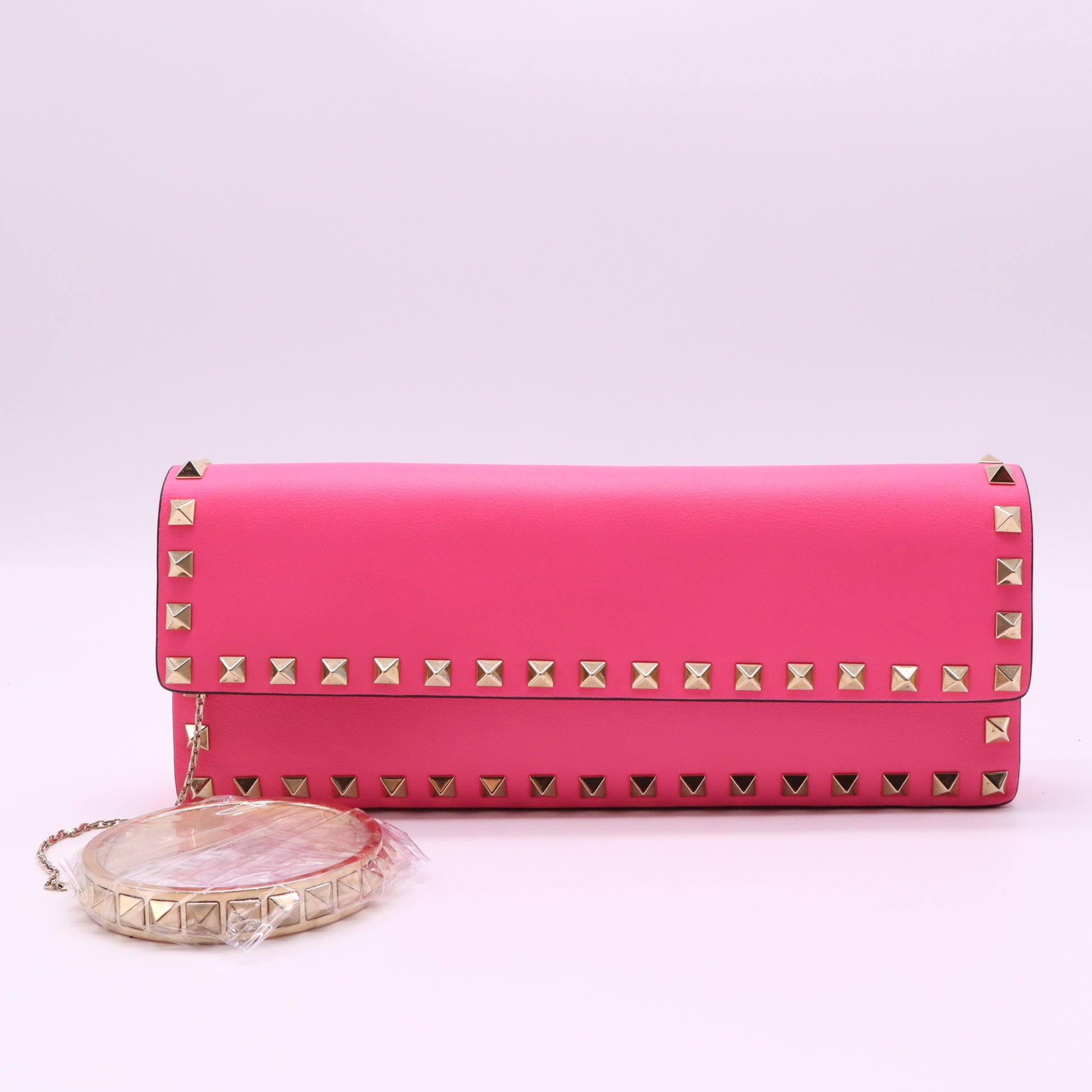 Valentino Garavani Rockstud Leather Bracelet Clutch Bag W21327