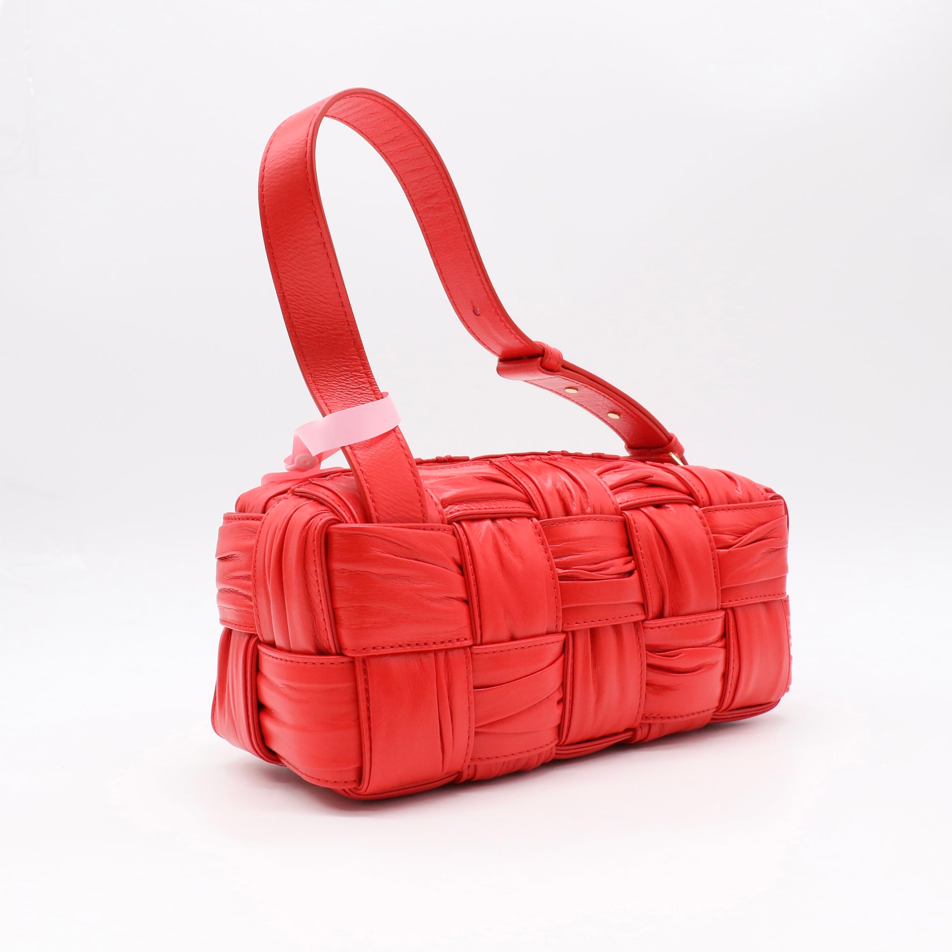 Cassette Crossbody Bag Maxi Intrecciato Plisse Leather  twins LDJ4999