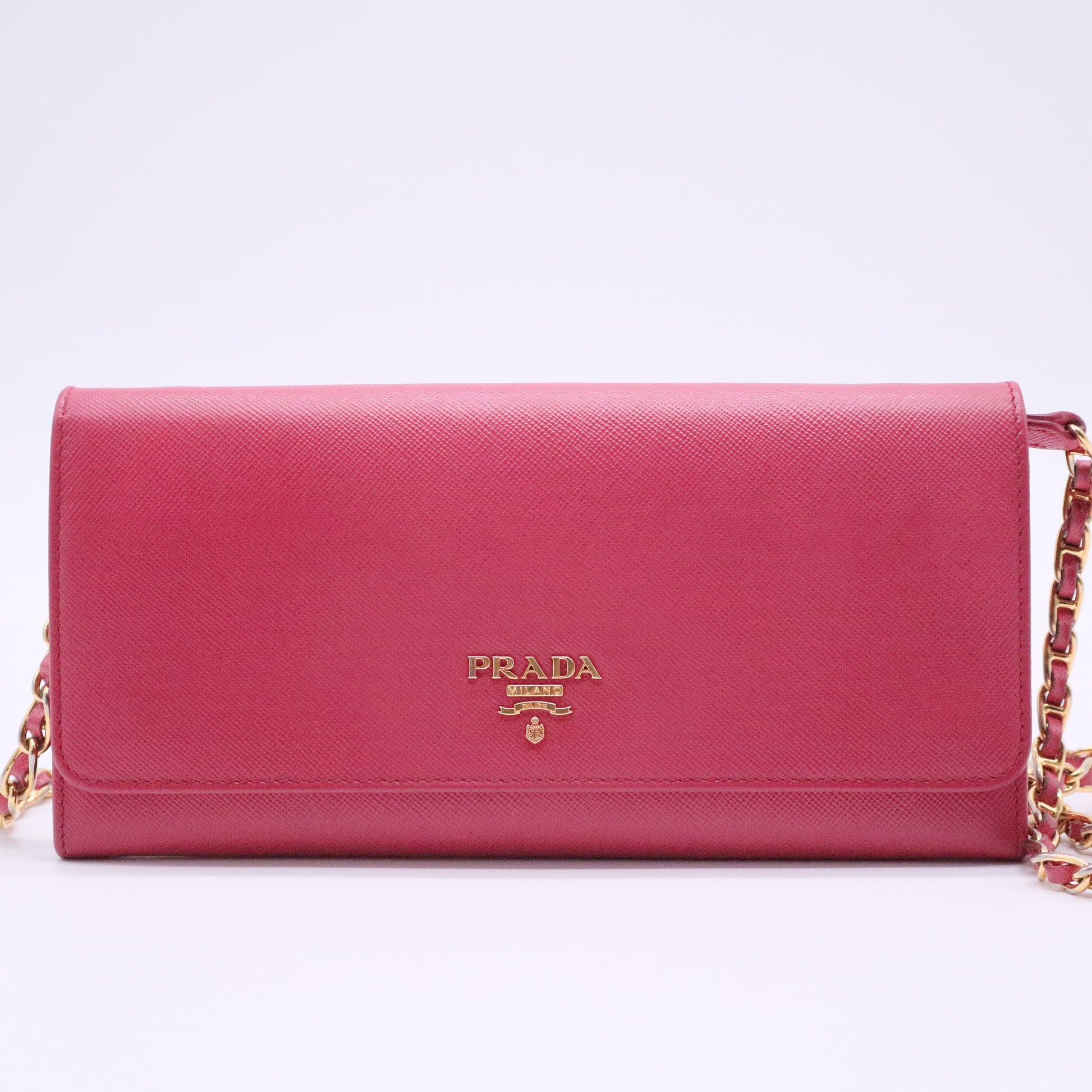 Wallet on Chain Saffiano Leather