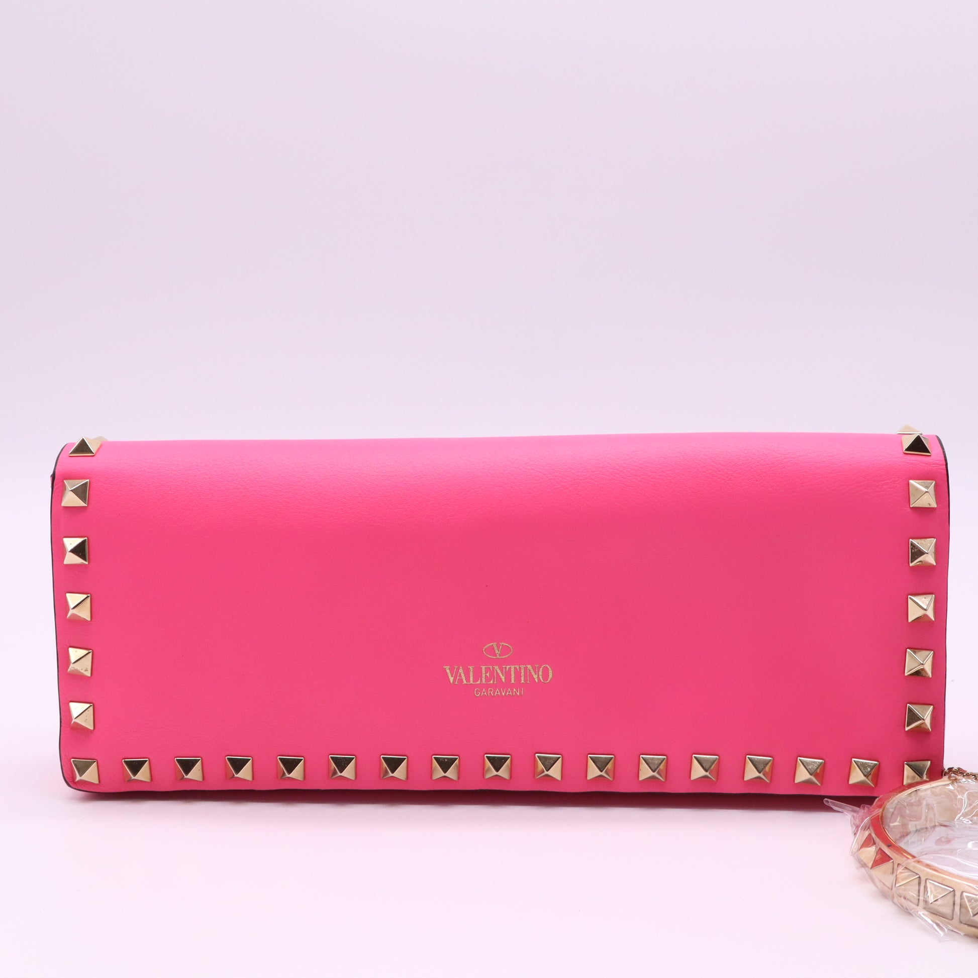 Valentino Garavani Rockstud Leather Bracelet Clutch Bag W21327