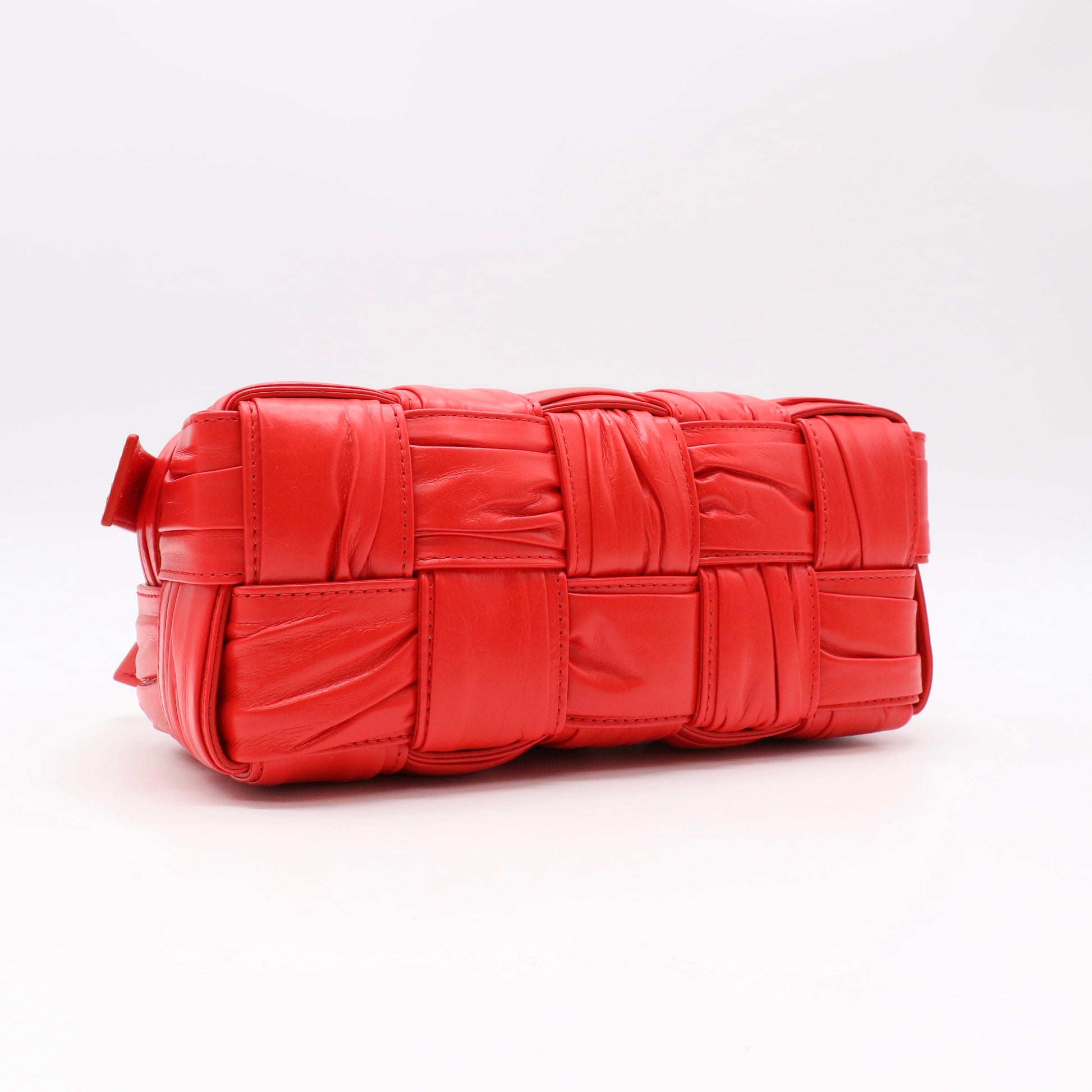 Cassette Crossbody Bag Maxi Intrecciato Plisse Leather  twins LDJ4999