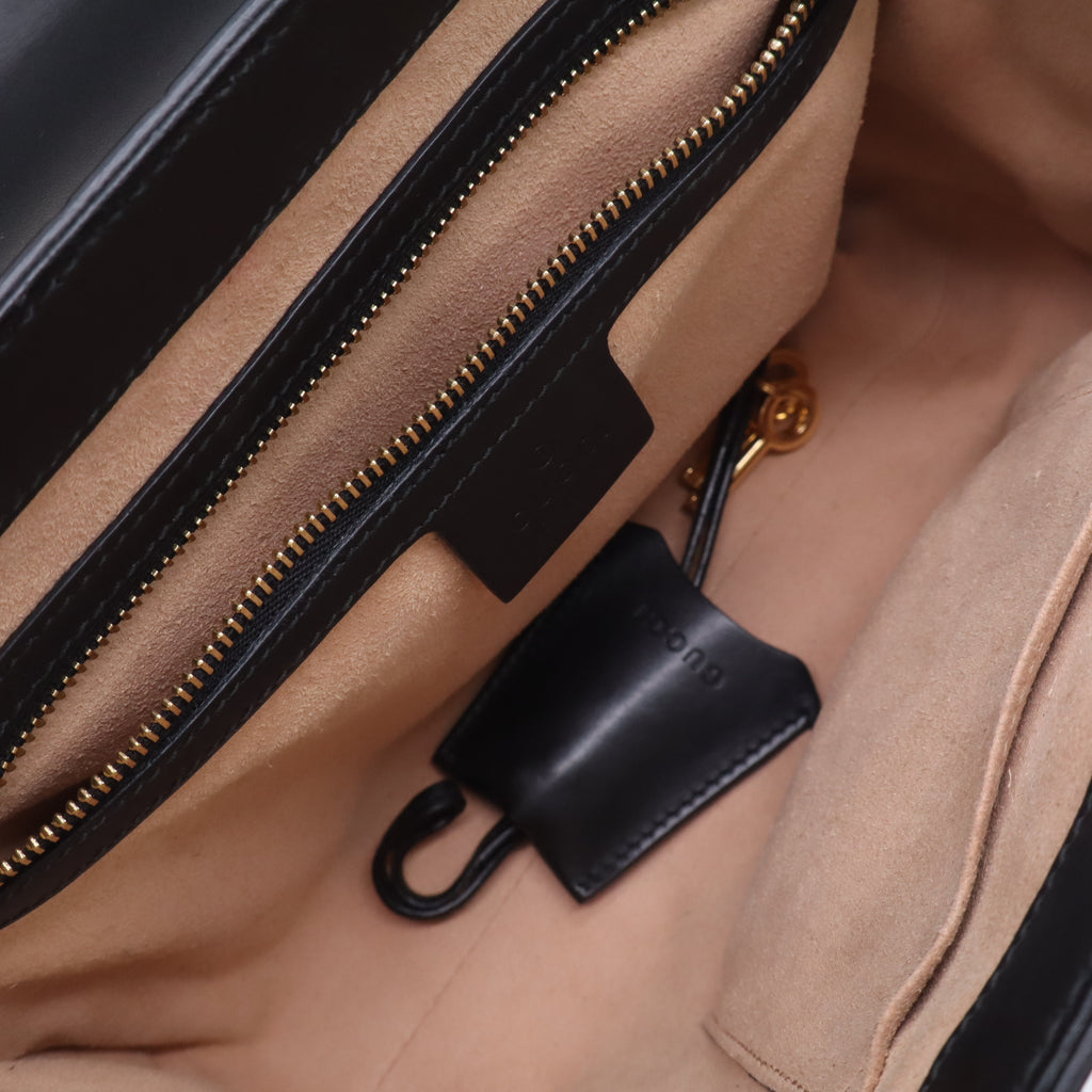 Gucci Padlock Top Handle Bag Guccissima Leather Twins