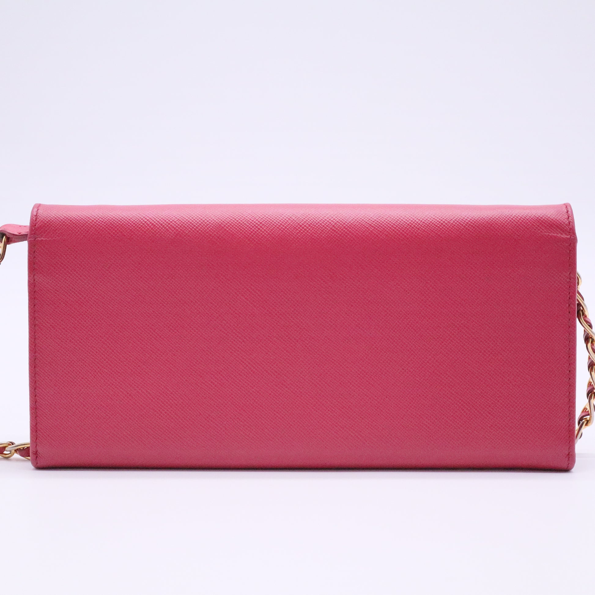 Wallet on Chain Saffiano Leather