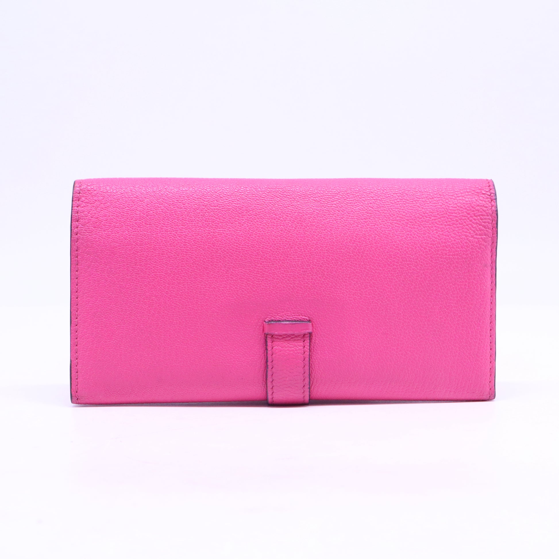 Rose Pourpre Chevre Mysore Leather Bearn Gusset Wallet W20653