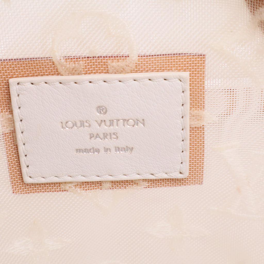 Louis Vuitton White Monogram Mesh Transparence Lockit twins