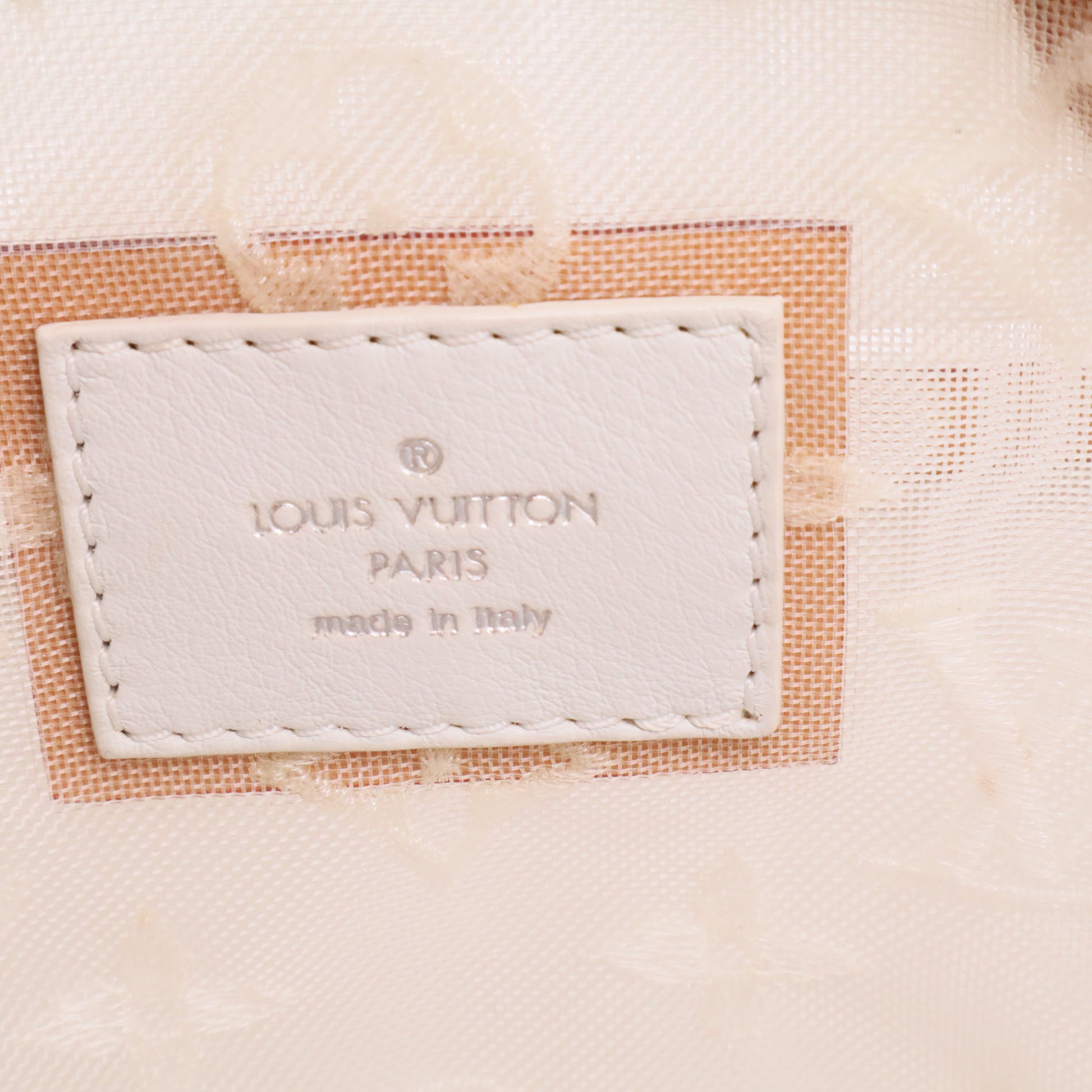 Louis Vuitton White Monogram Mesh Transparence Lockit twins