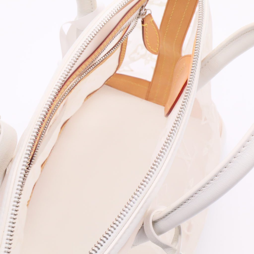 Louis Vuitton White Monogram Mesh Transparence Lockit twins