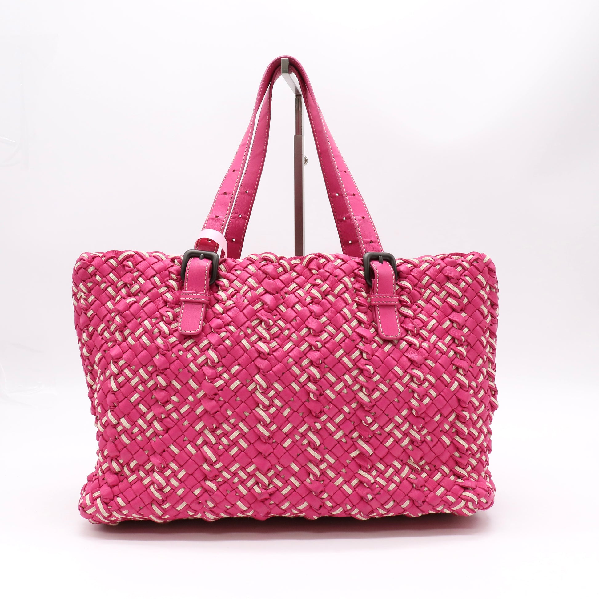 Bottega Veneta Empire Tote Intrecciato Nappa and Fabric Medium twins LDJ4995