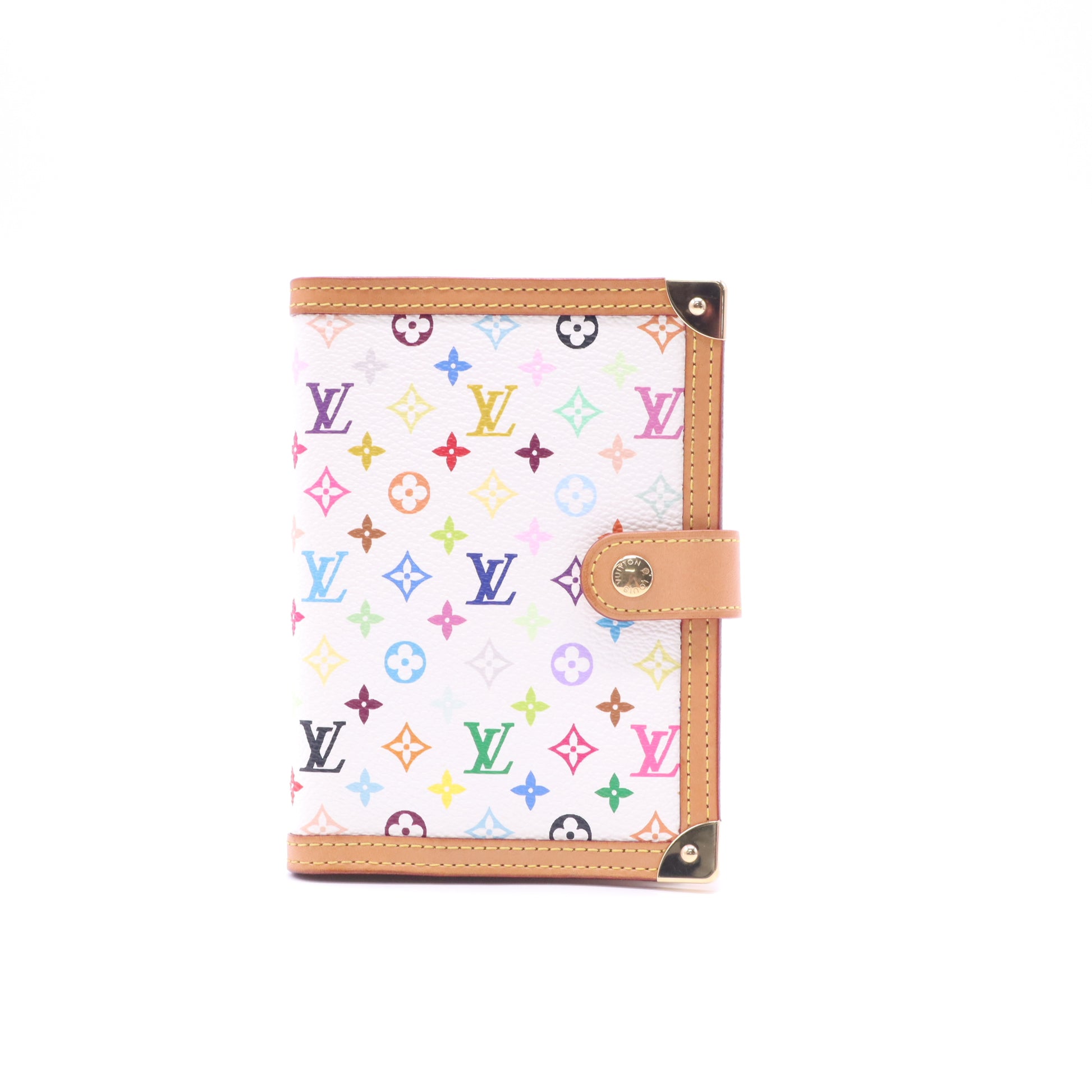 Monogram Multicolor Small Ring Agenda Cover White W22686