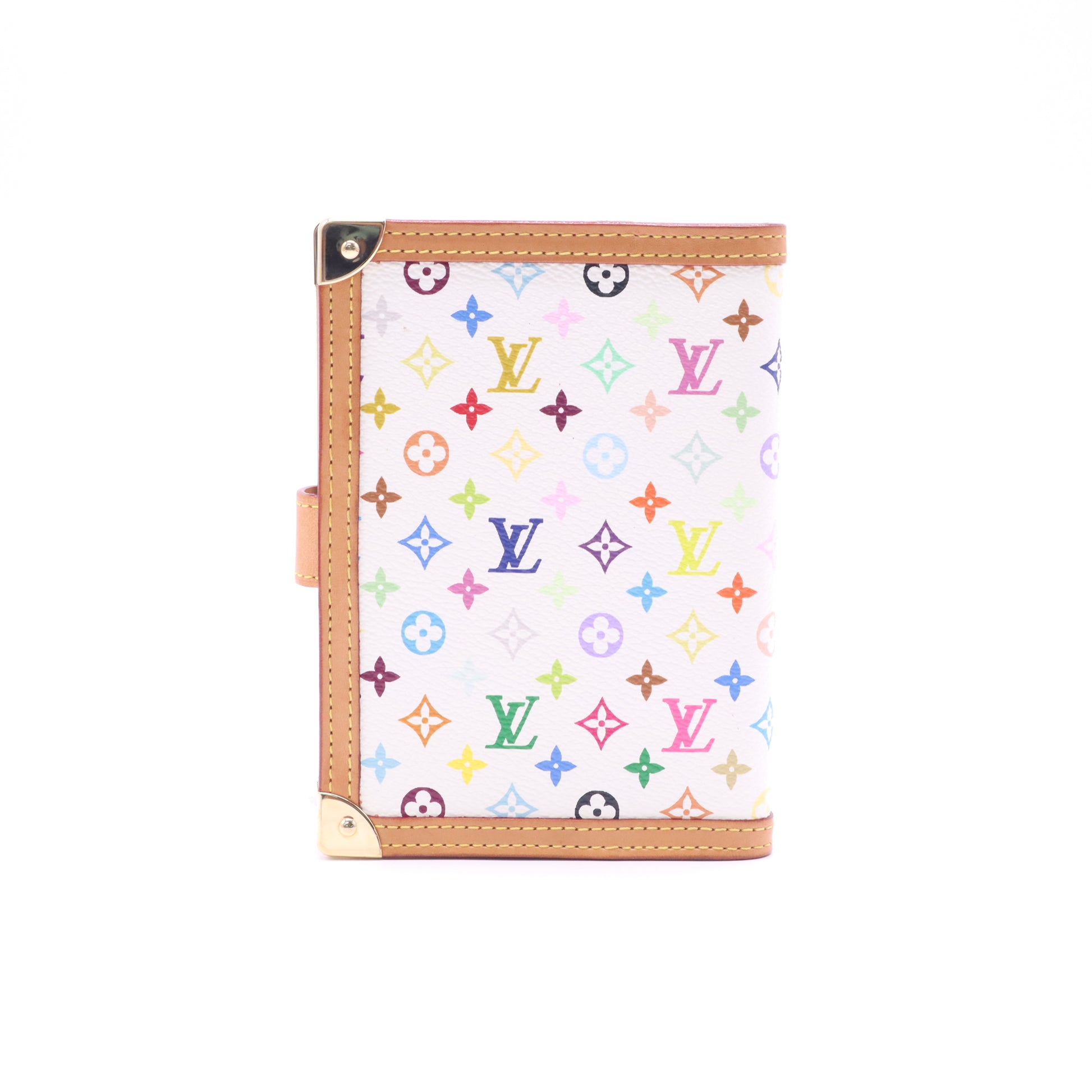 Monogram Multicolor Small Ring Agenda Cover White W22686