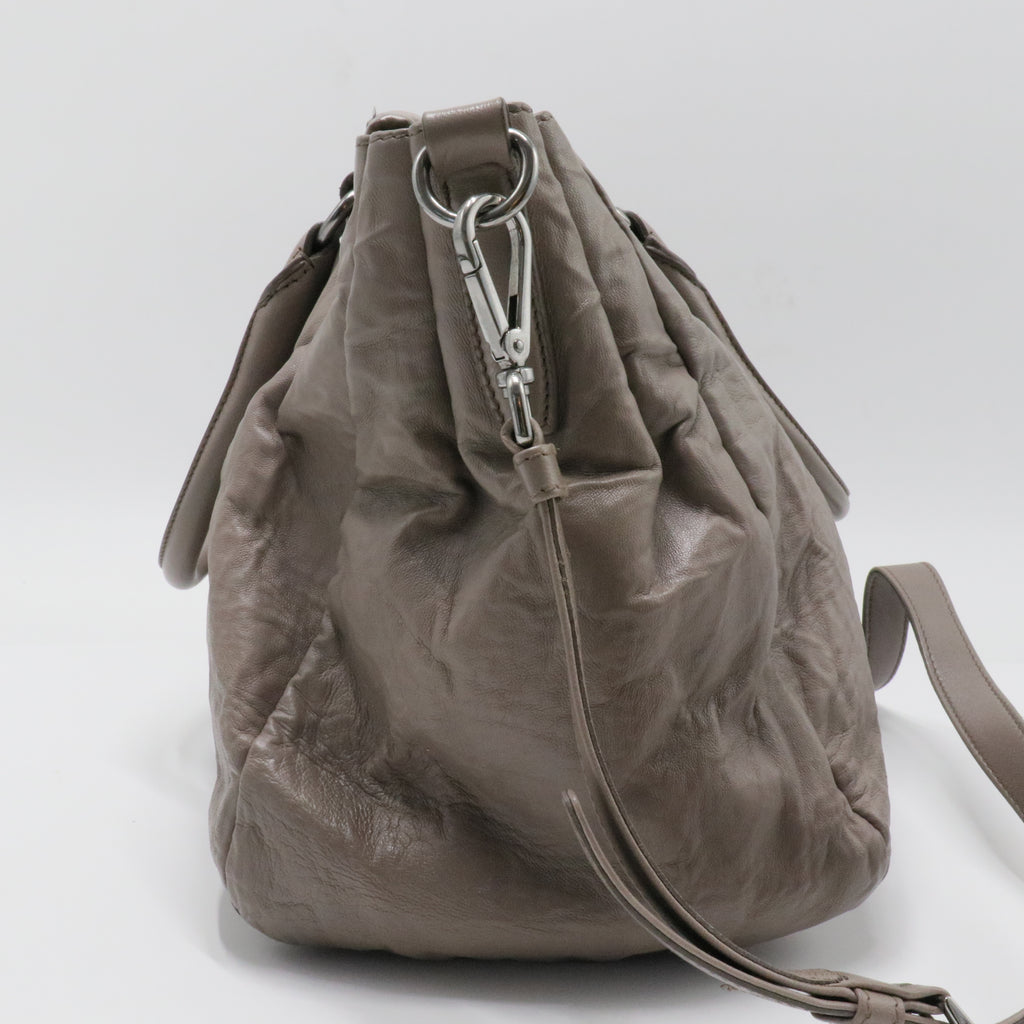 Double Zip Convertible Tote Nappa Antique