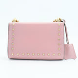 Pearly Padlock Shoulder Bag Studded Leather Small