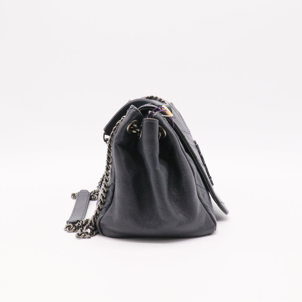 Nolita Satchel Matelasse Chevron Leather Small Twins