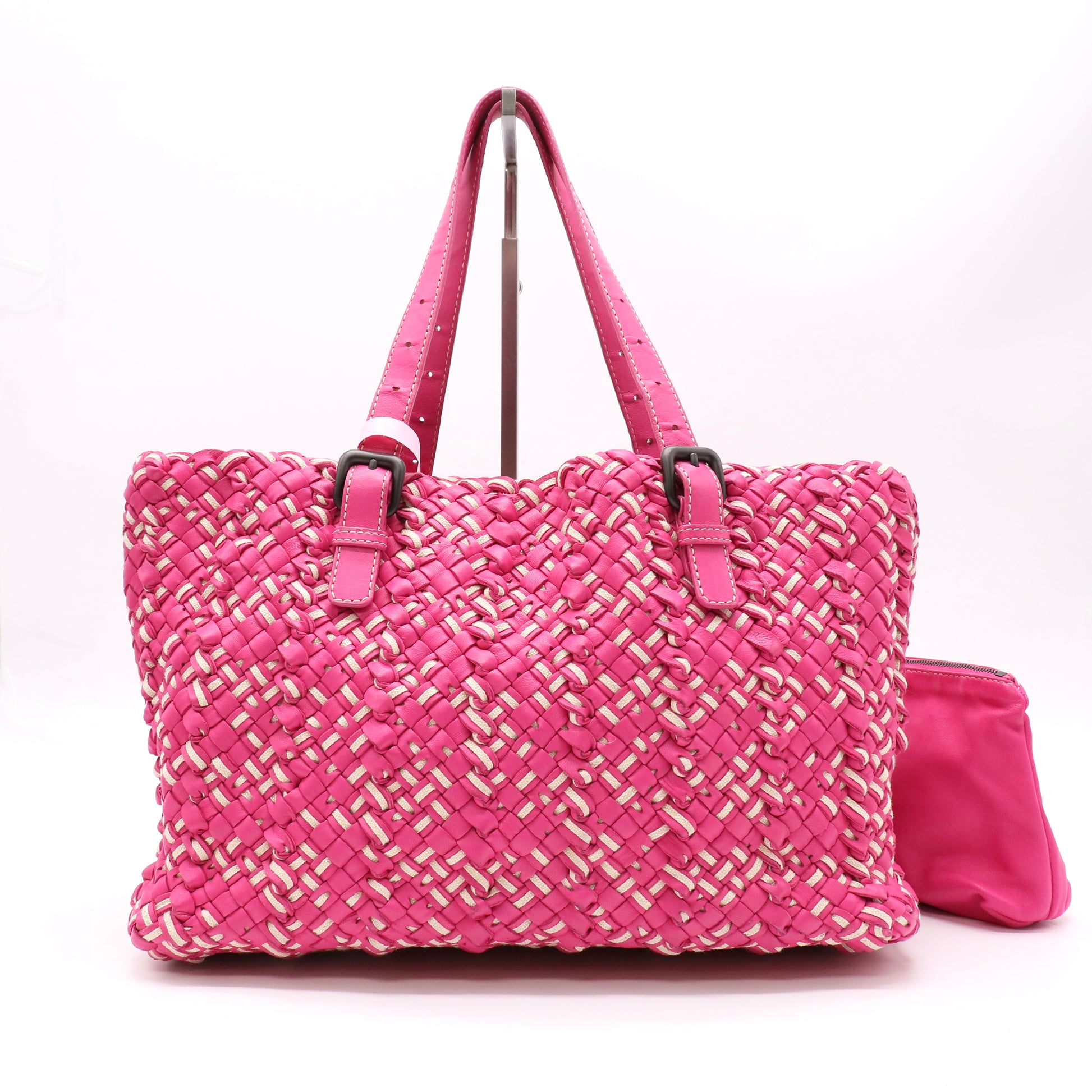 Bottega Veneta Empire Tote Intrecciato Nappa and Fabric Medium twins LDJ4995
