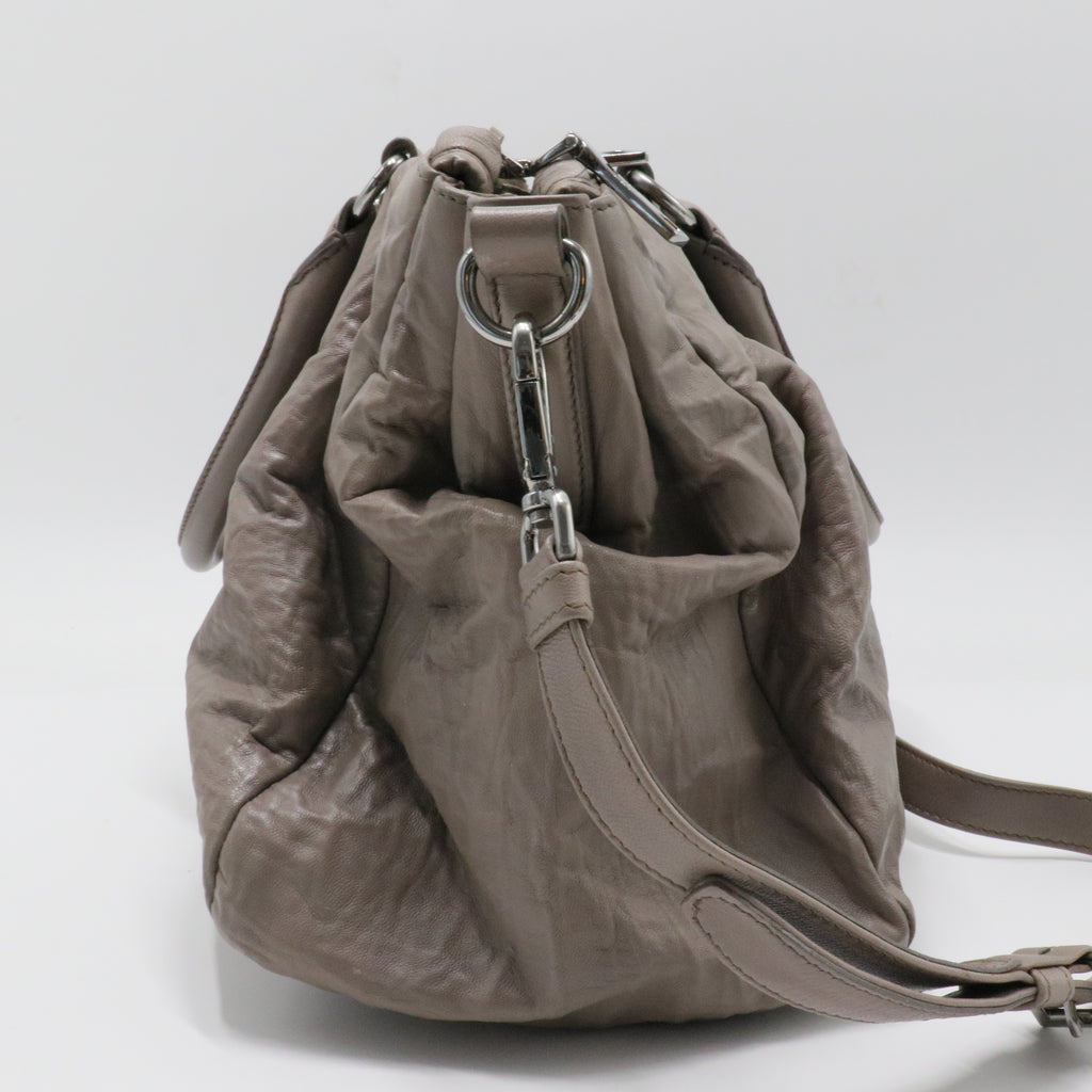 Double Zip Convertible Tote Nappa Antique