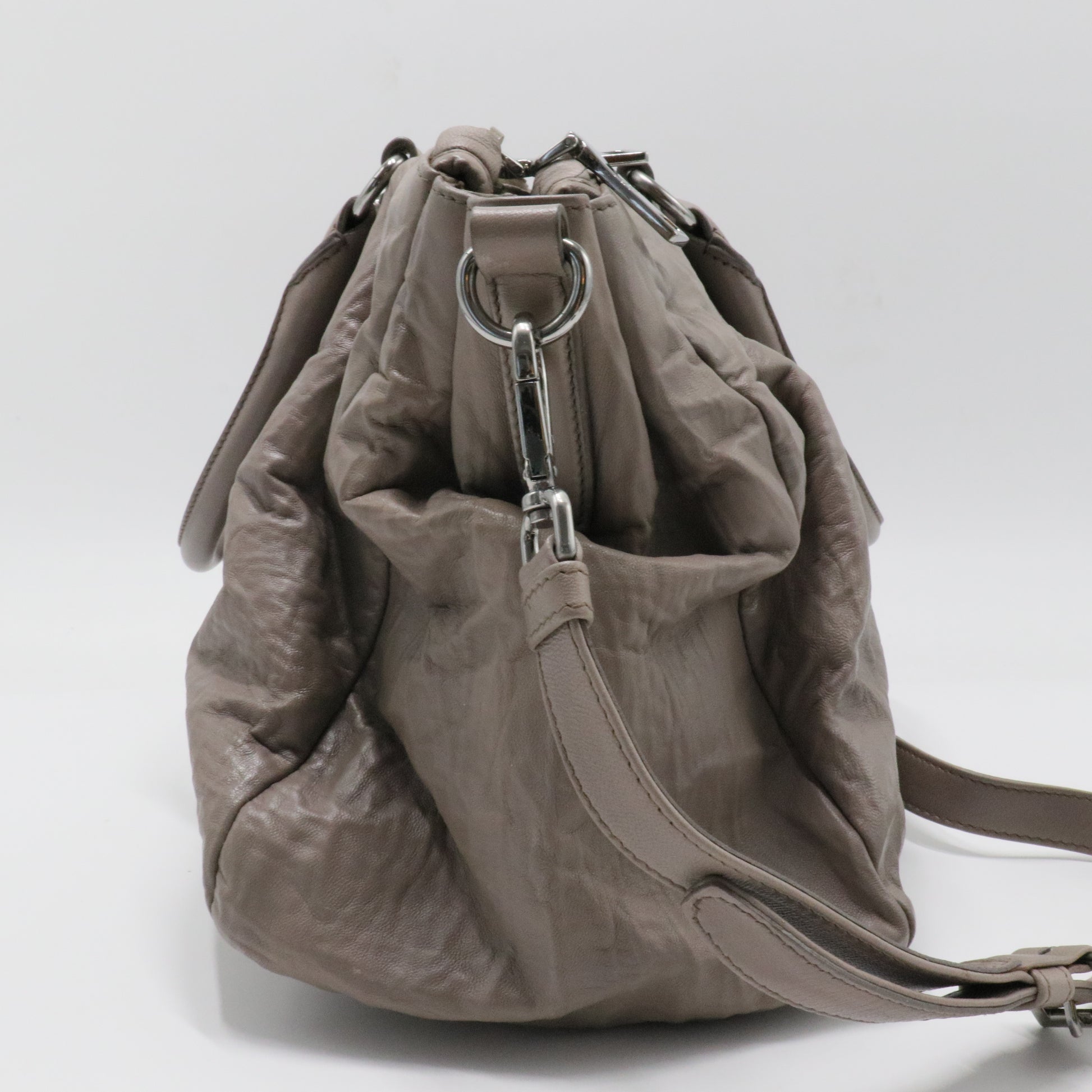 Double Zip Convertible Tote Nappa Antique