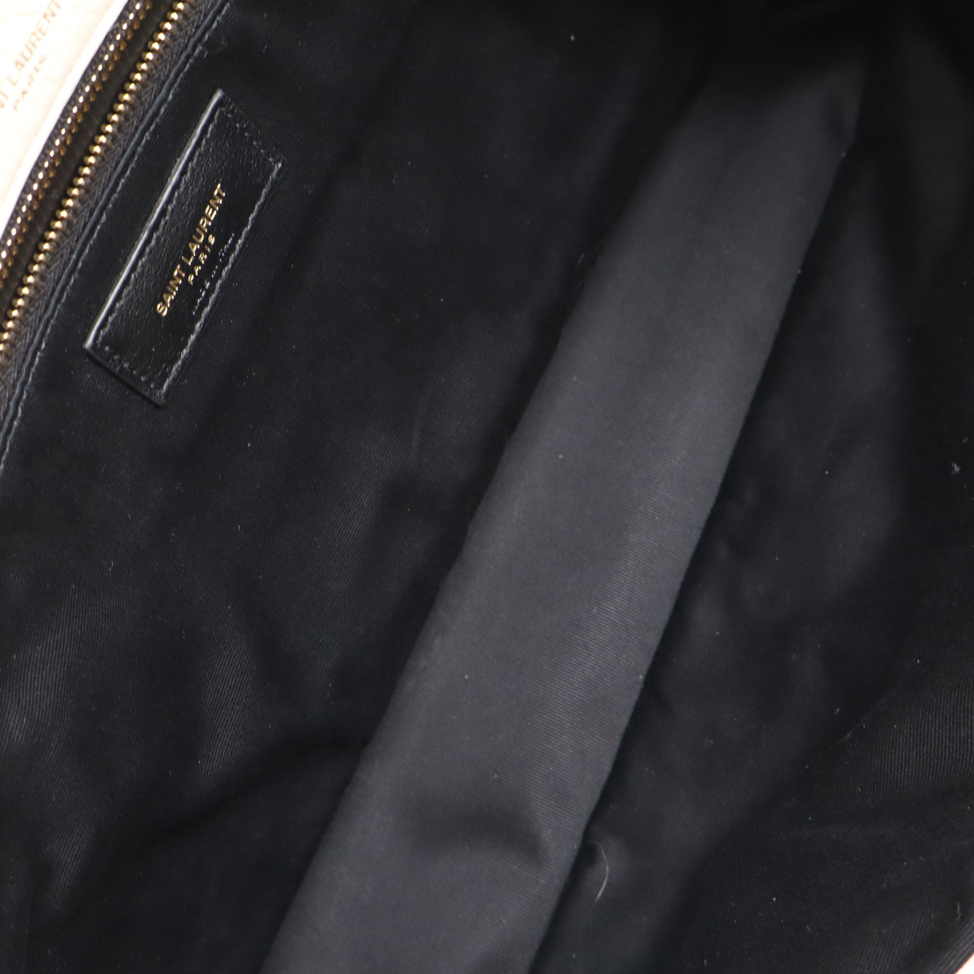Saint Laurent Grained Lambskin Large Calypso White Twins LDJ4311