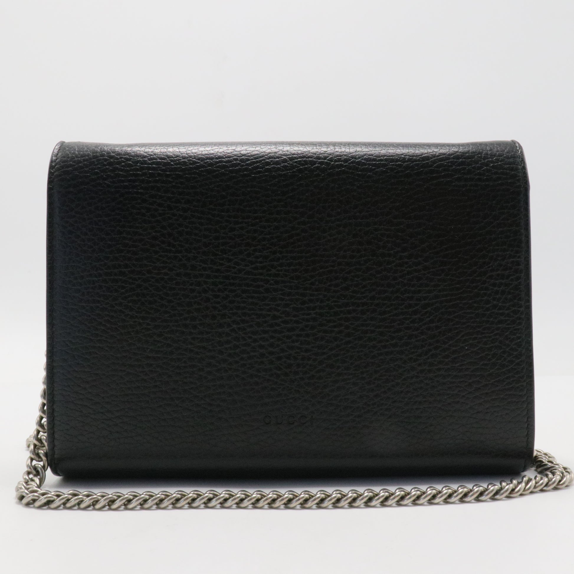 Calfskin Mini Dionysus Chain Wallet Black