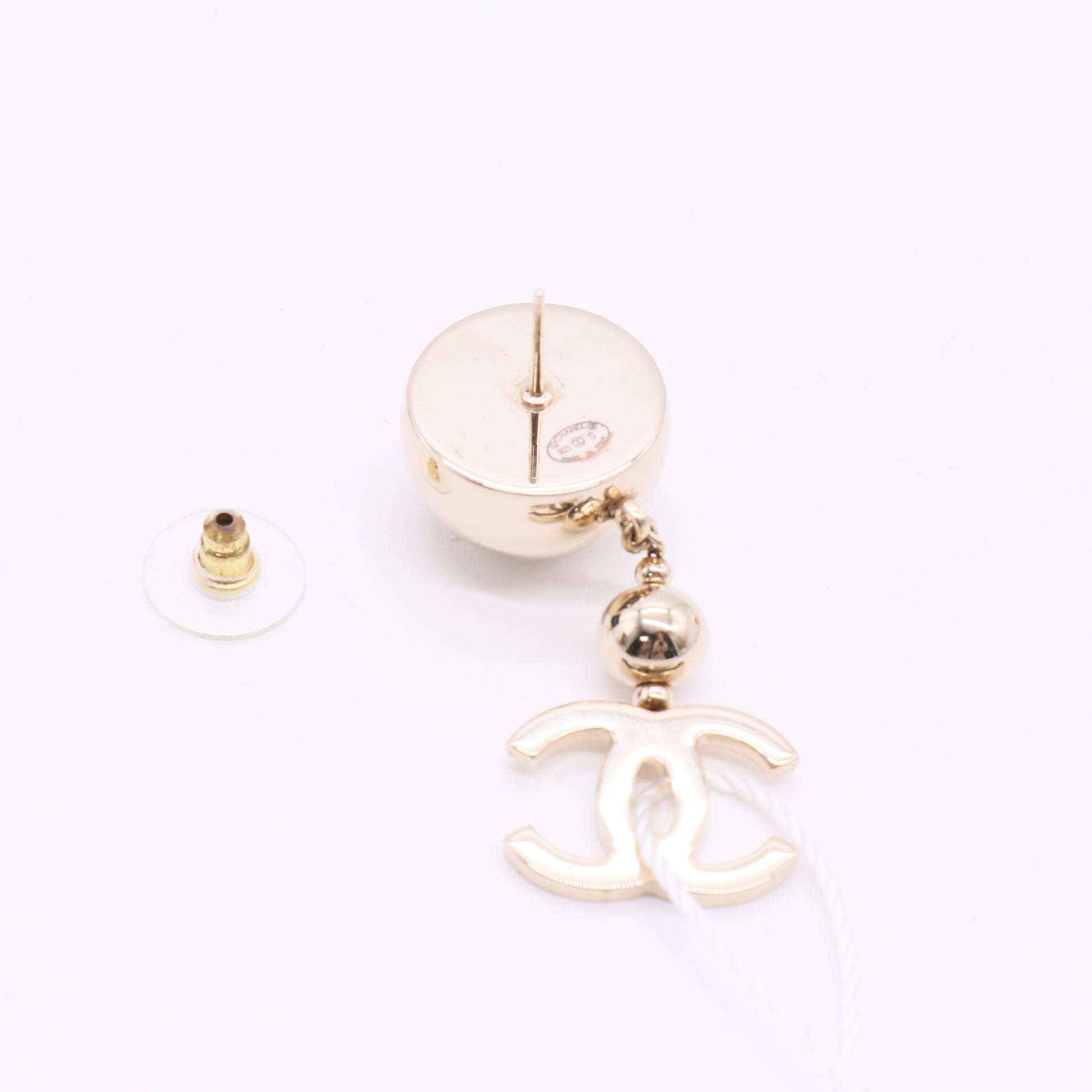 Chanel CC Drop Earrings Metal Twins