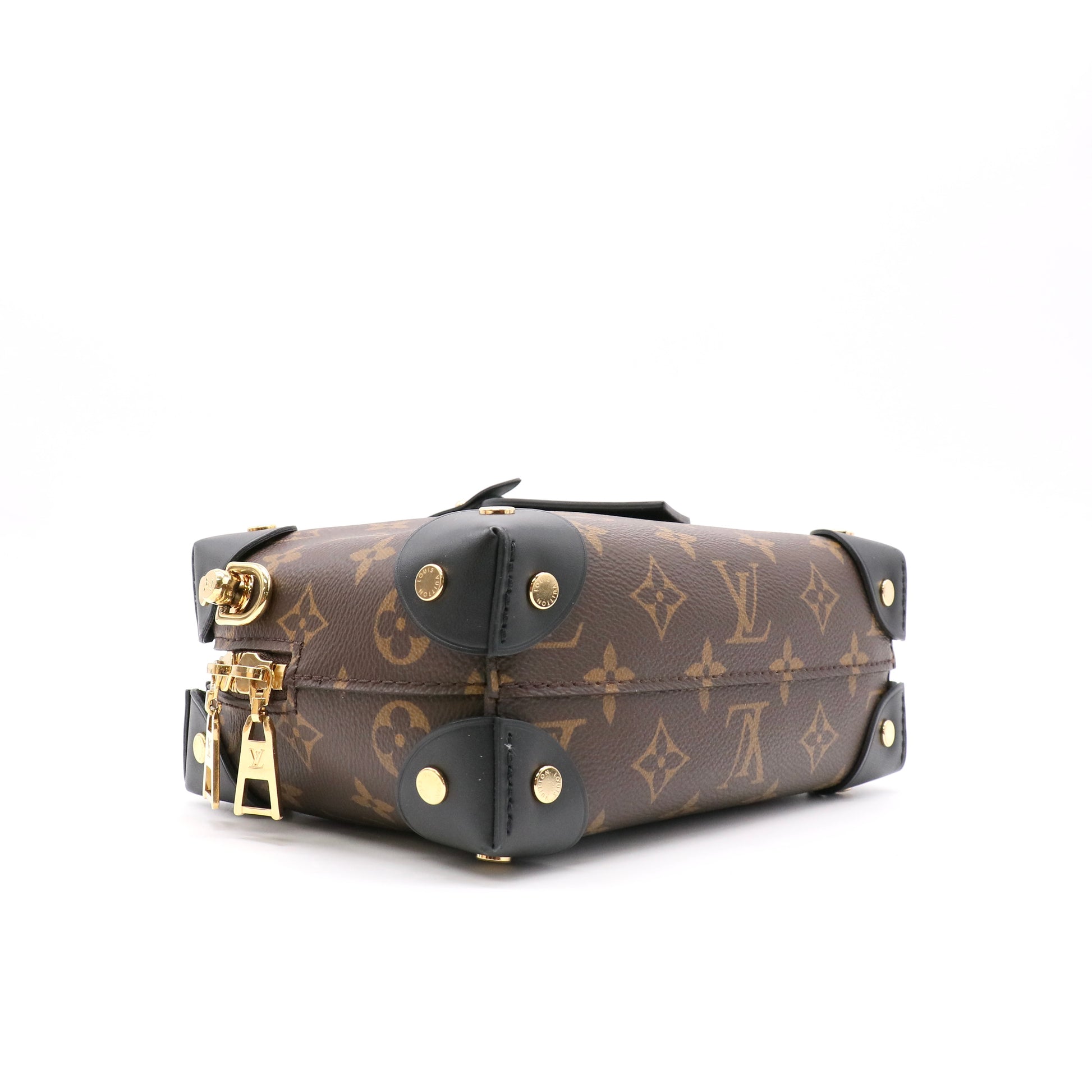 Petite Malle Souple Handbag Monogram Canvas with Leather twins LDJ5001