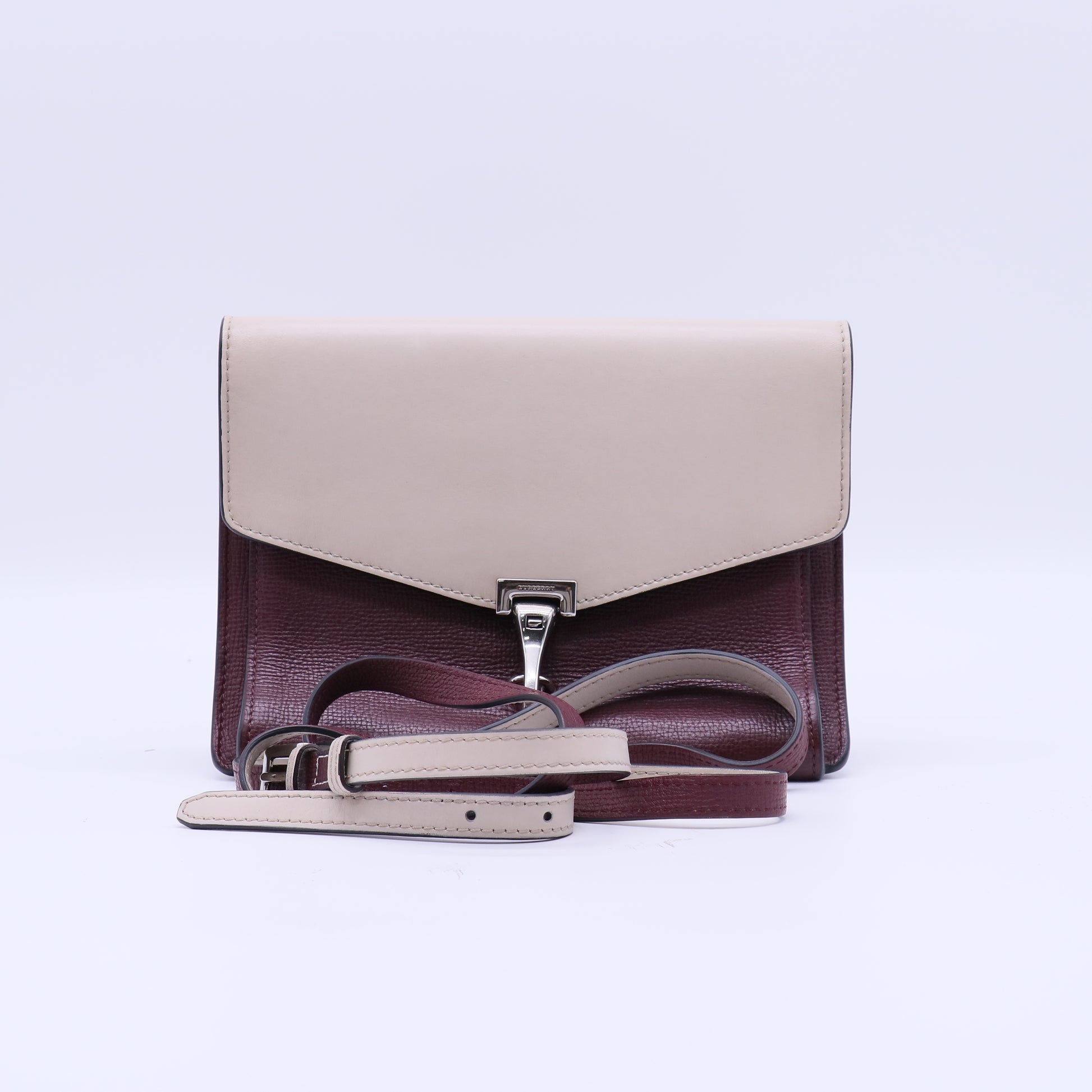 Burberry Small Two-Tone Leather Macken Crossbody Bag B21905