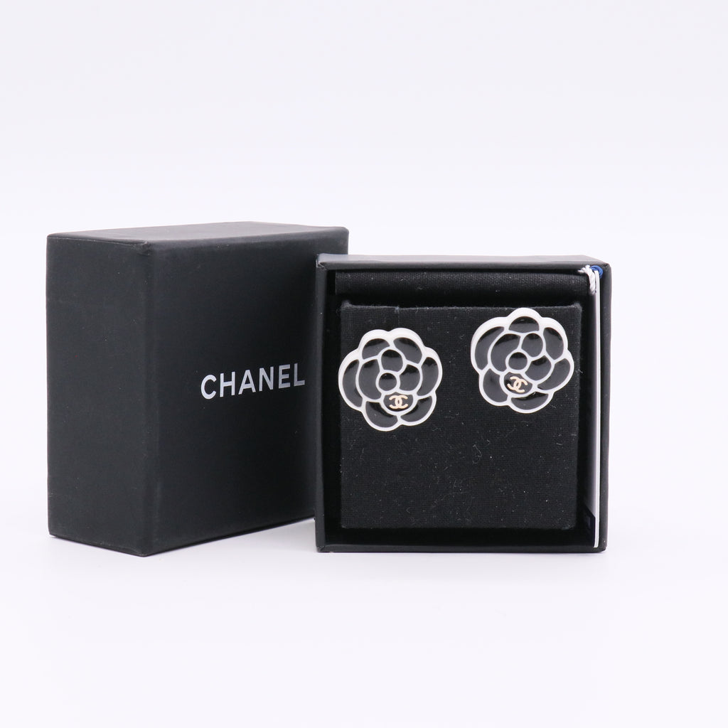 Earrings Camelia Gold Tone Twins