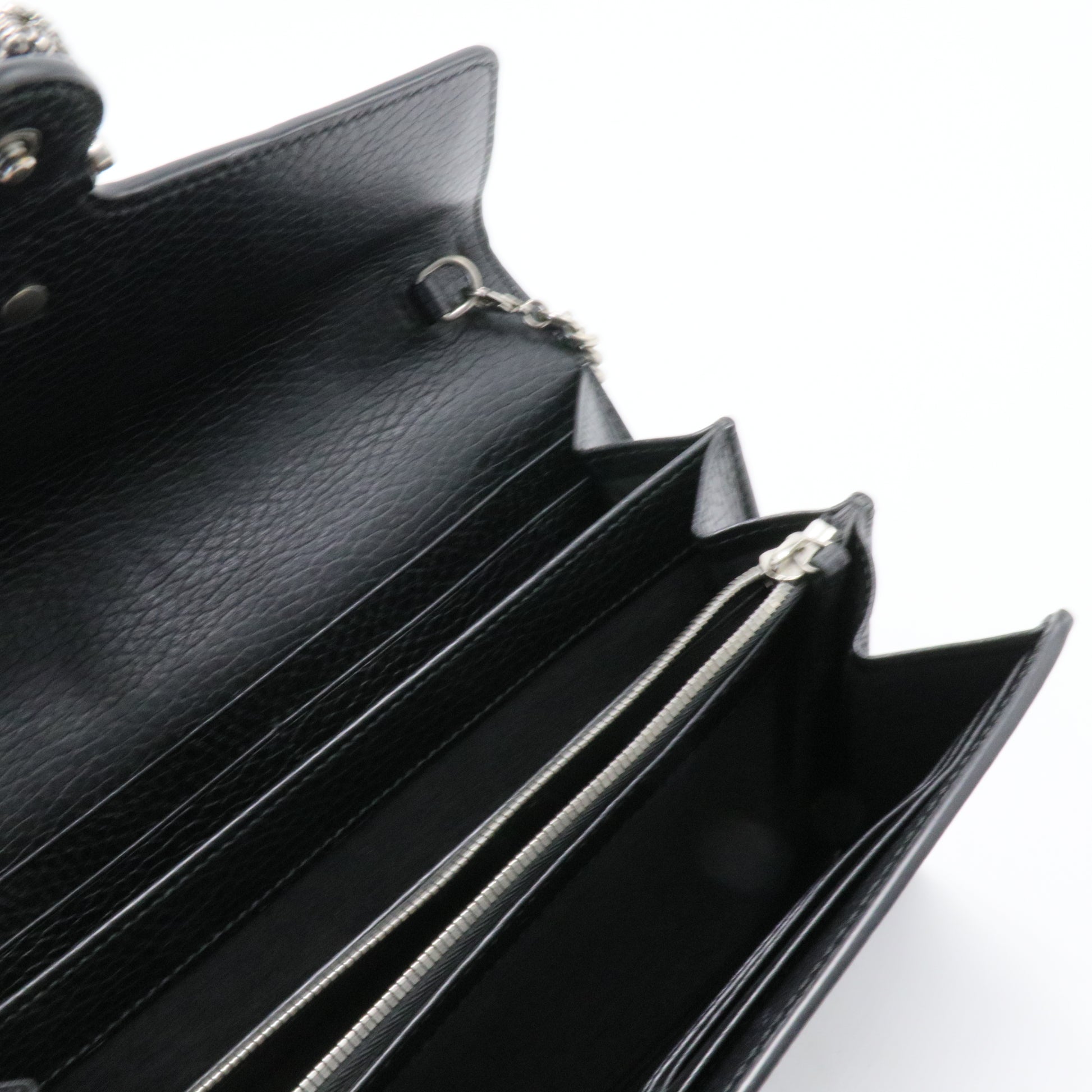 Calfskin Mini Dionysus Chain Wallet Black