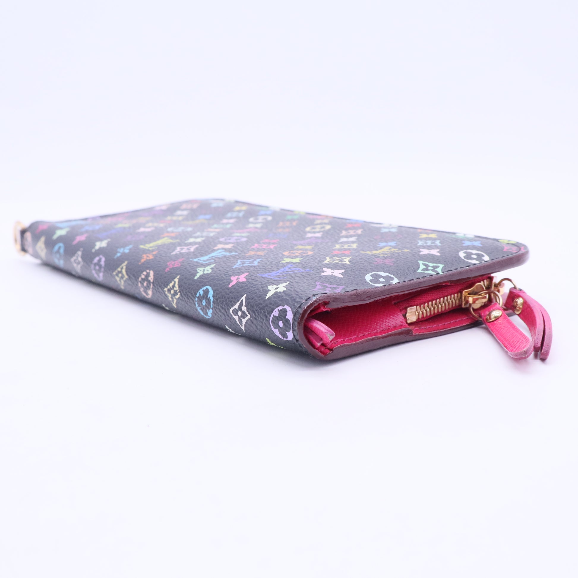 Black Monogram Multicolore Canvas Insolite Pistache Wallet W20349