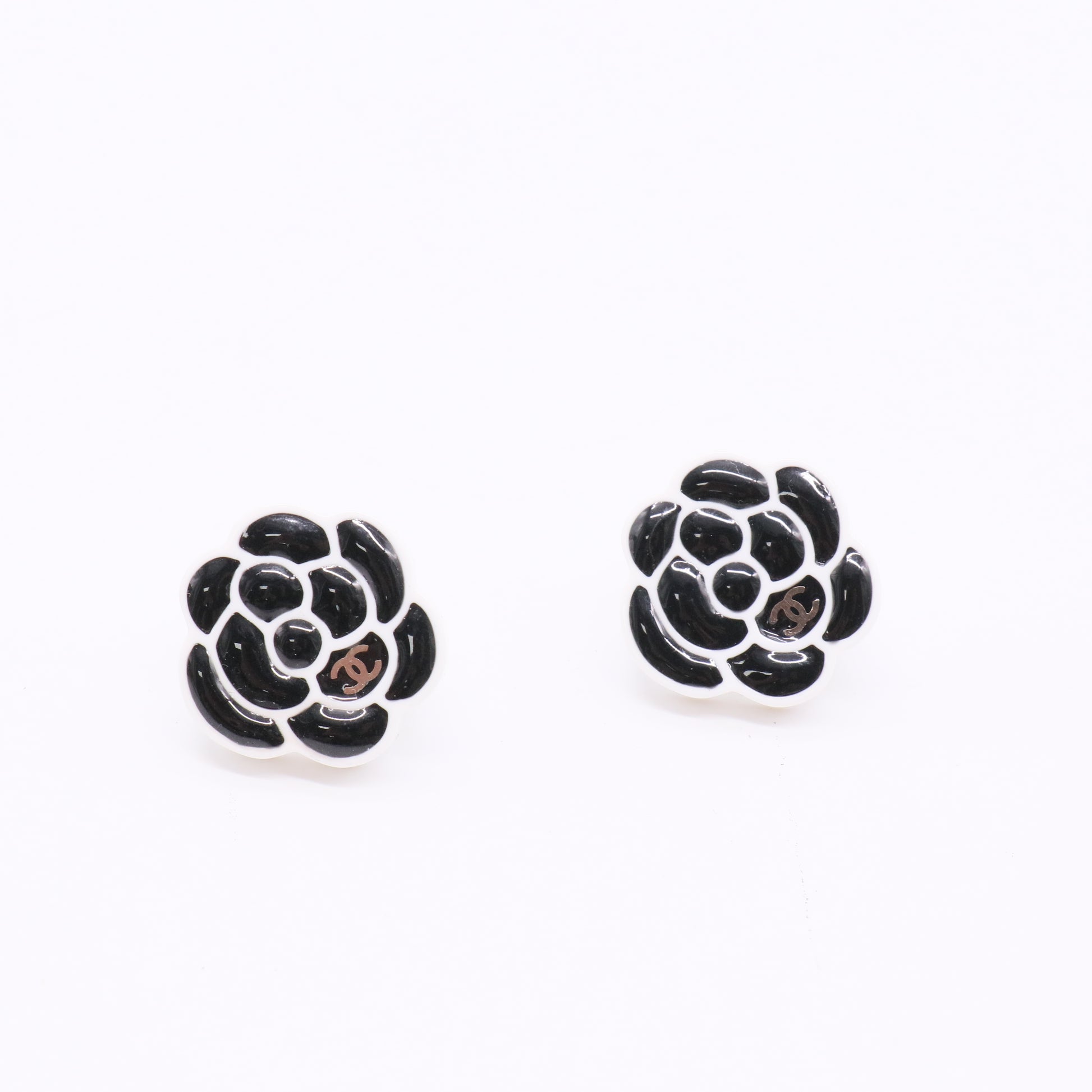 Earrings Camelia Gold Tone Twins
