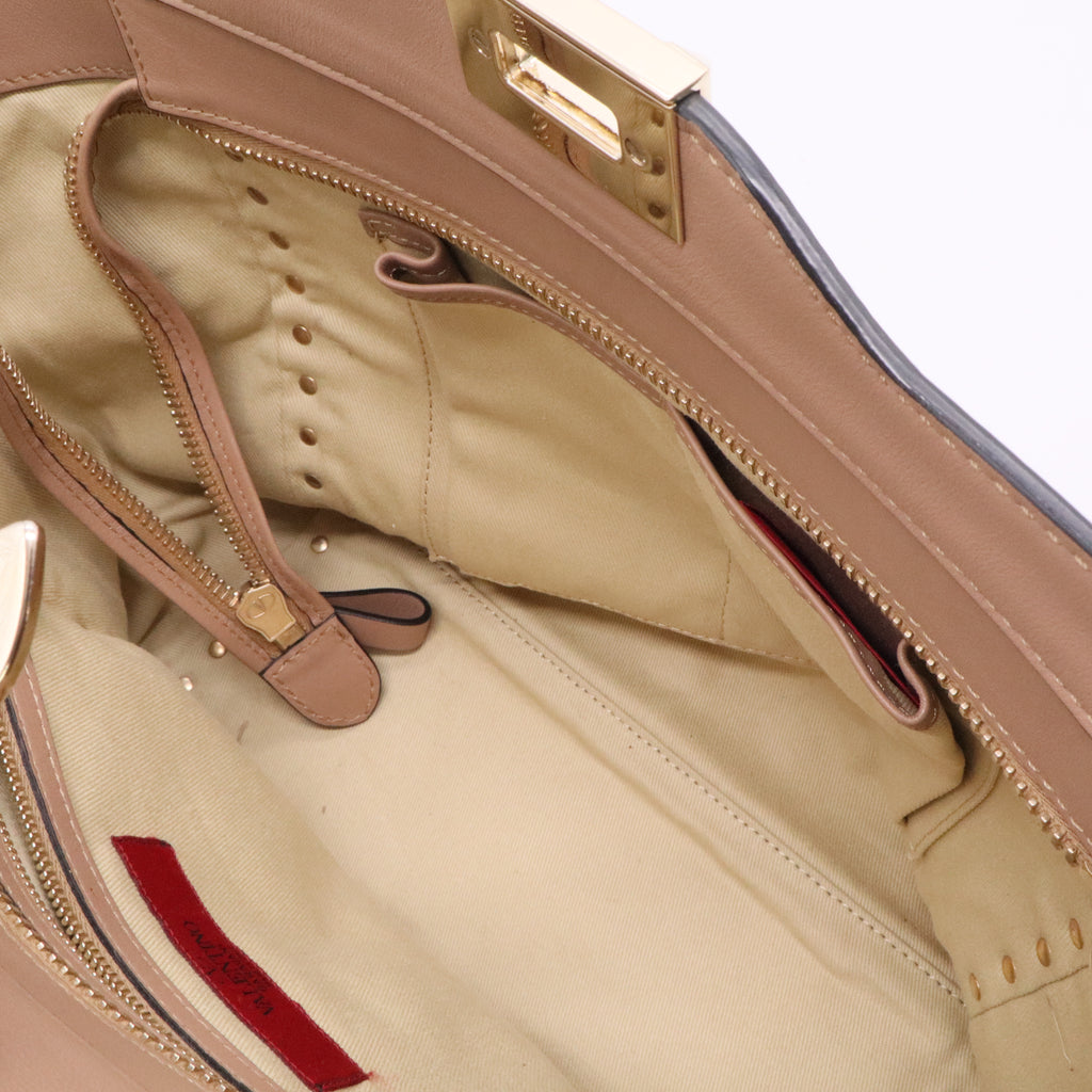 Rockstud Tote Rigid Leather Medium Twins