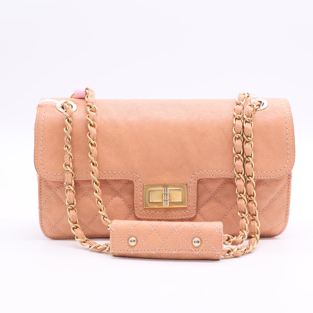 Quilted Caviar 2.55 Reissue Single Flap Bag Twins LDJ3017