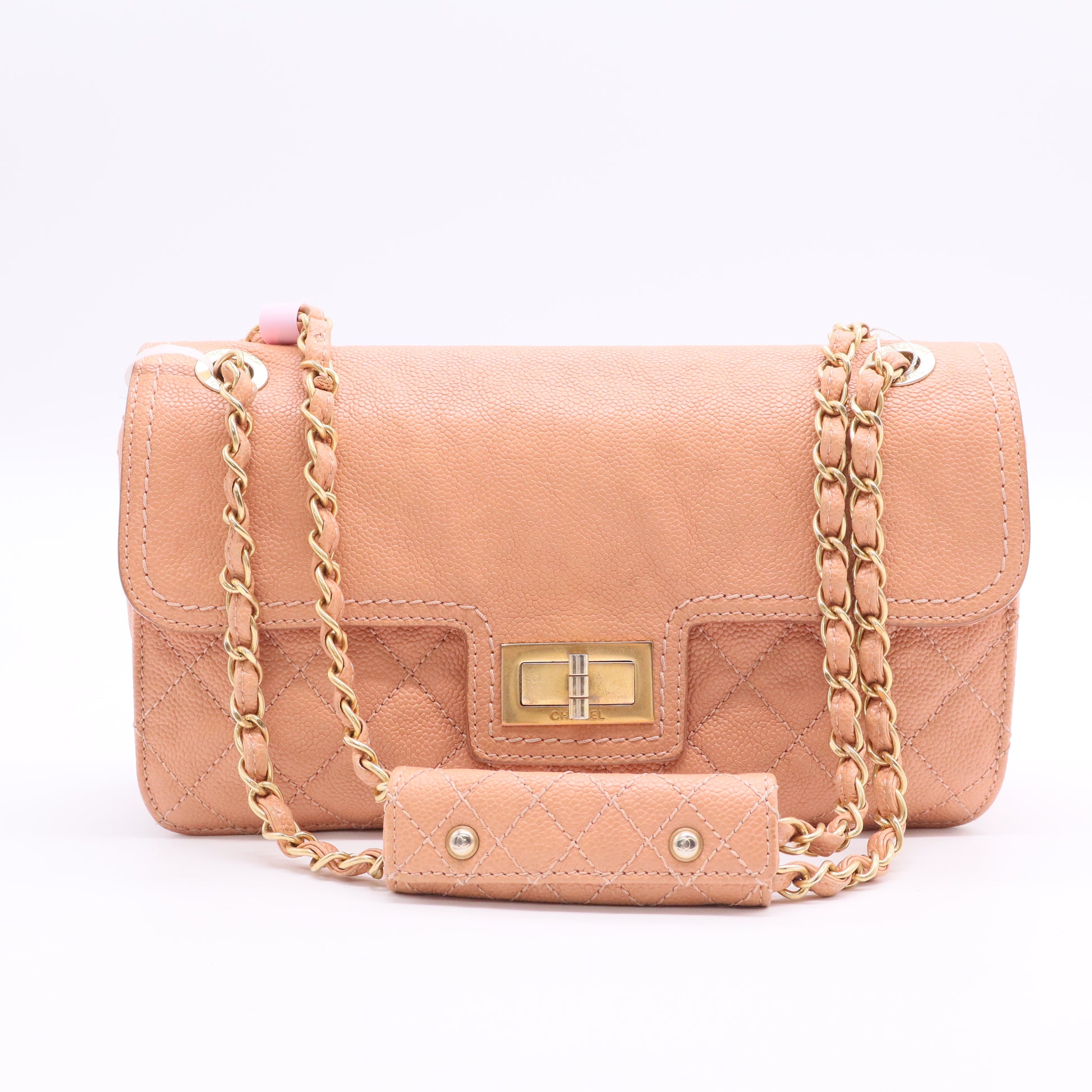 Quilted Caviar 2.55 Reissue Single Flap Bag Twins LDJ3017