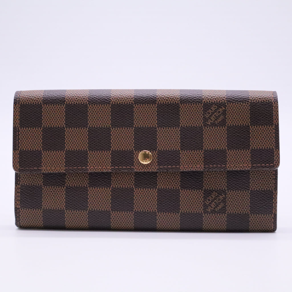 Damier Ebene Pattern Coated Canvas Alexandra Wallet