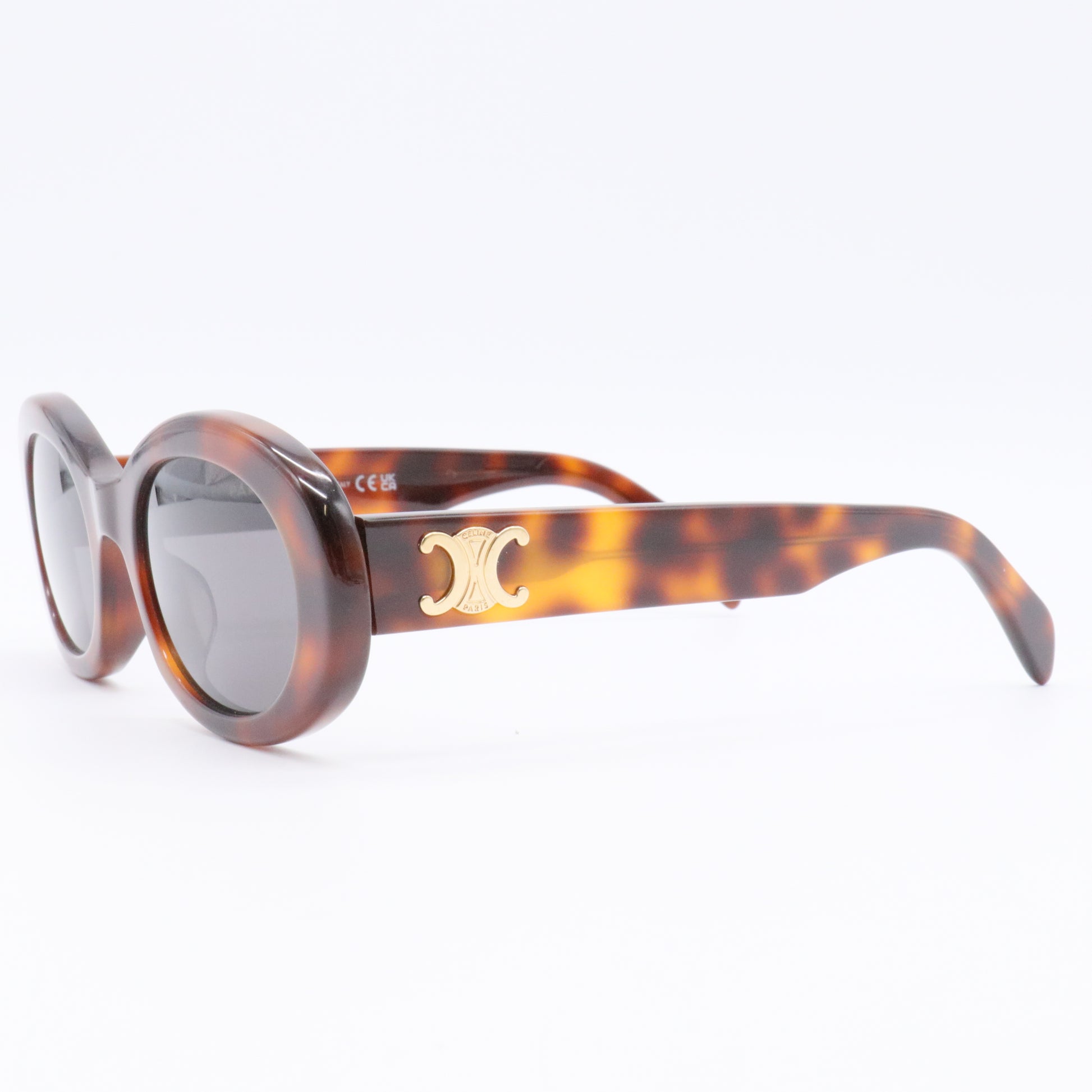 Brown/Black Triomphe Oval Sunglasses twins