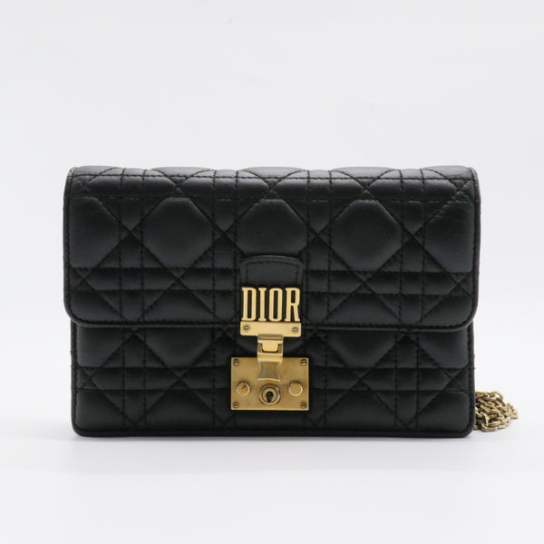 Dioraddict Wallet on Chain Cannage Quilt Lambskin