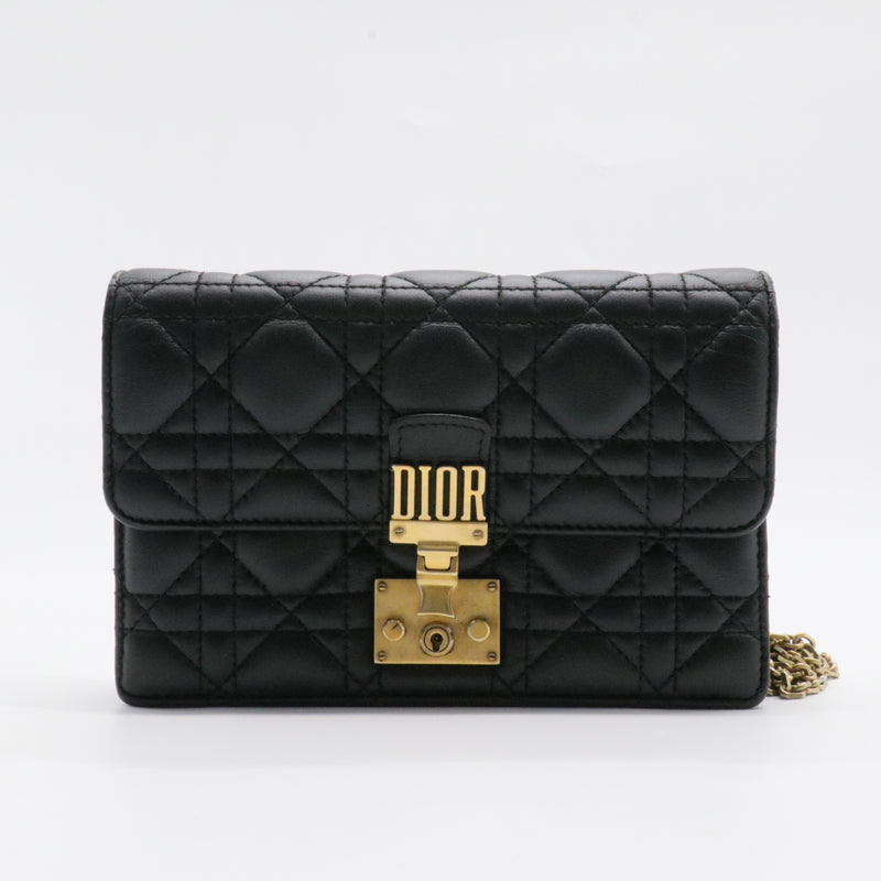 Dioraddict Wallet on Chain Cannage Quilt Lambskin