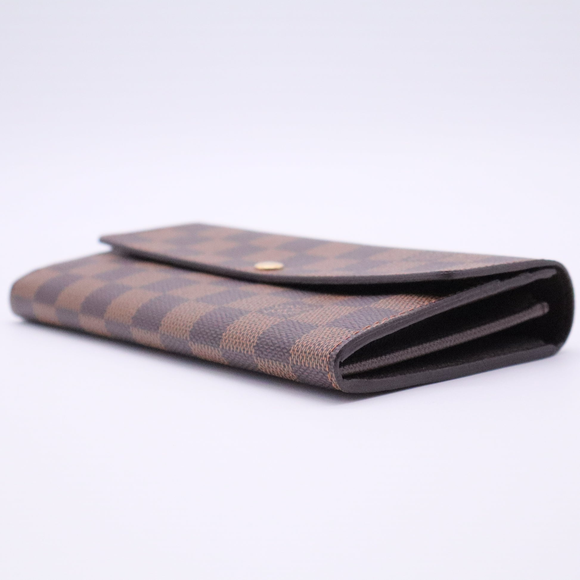 Damier Ebene Pattern Coated Canvas Alexandra Wallet